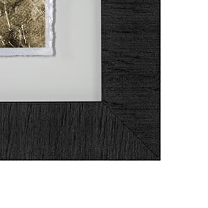 Rhino Green by Mercana Studio a Hand Embellished Textured Framed Art Print Matted under Glass — product photograph