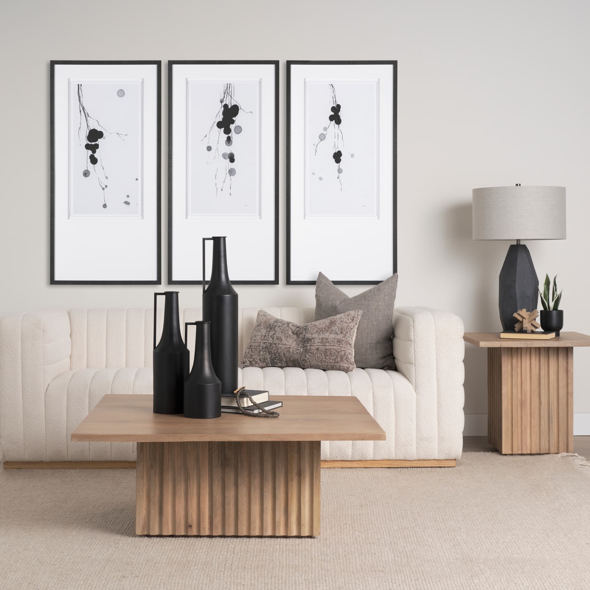 Winterberries III by Mercana Studio a Hand Embellished Textured Framed Art Print Matted under Glass — in a styled room
