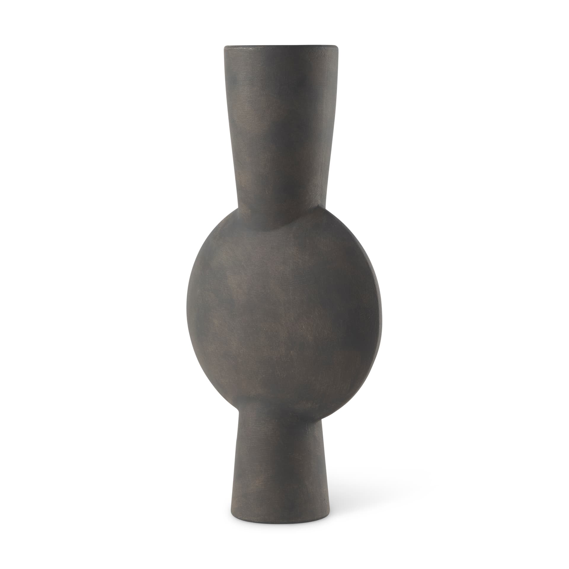 Kaz 8.3L x 3.9W x 16.7H Earthy Brown Ceramic Vase — product photograph