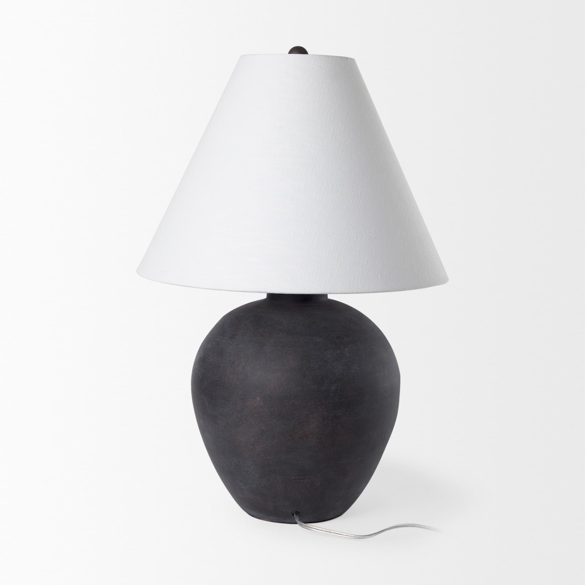 Marvin Black Ceramic Table Lamp — product photograph