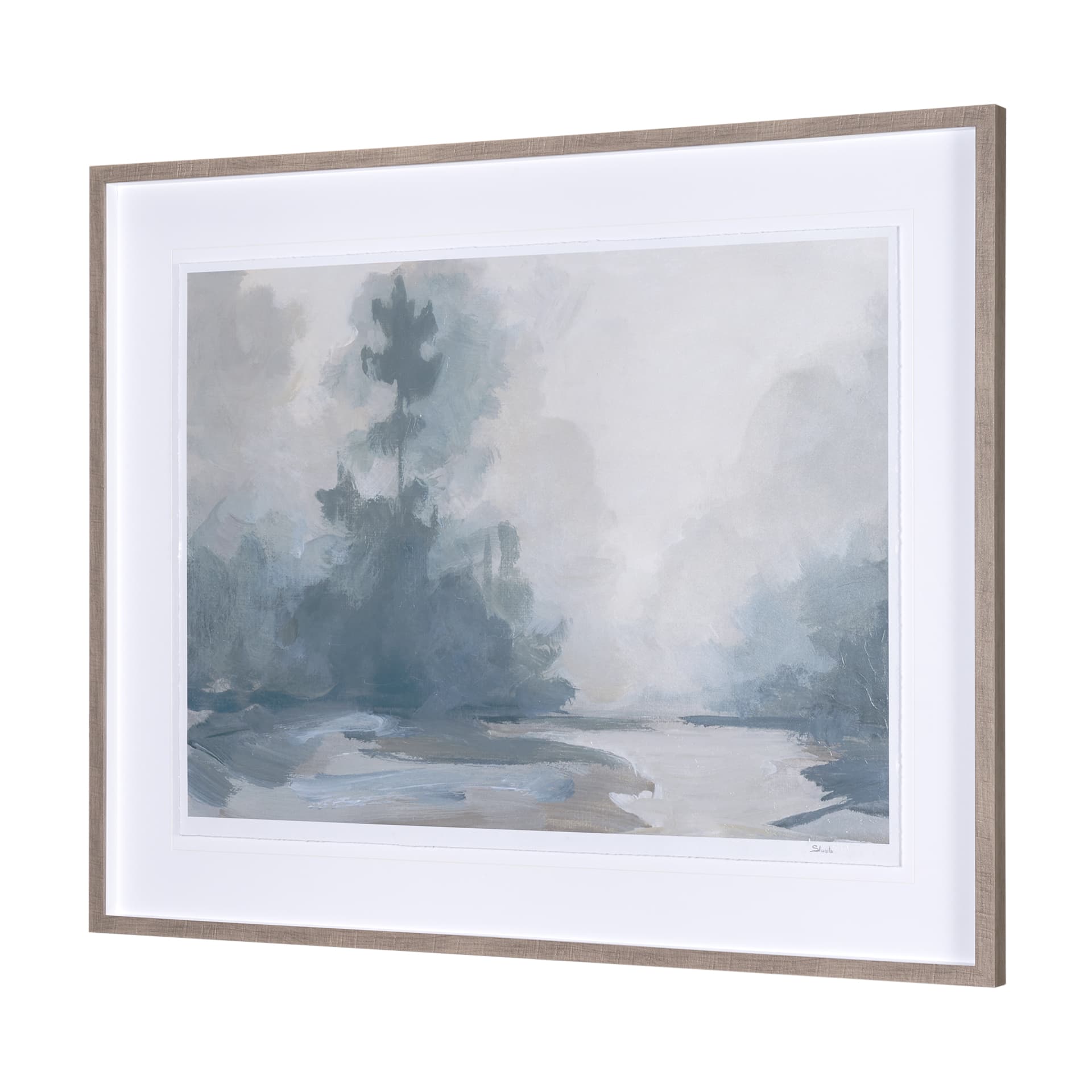 Morning Light II by Mercana Studio a Hand Embellished Textured Framed Art Print Matted under Glass — product photograph