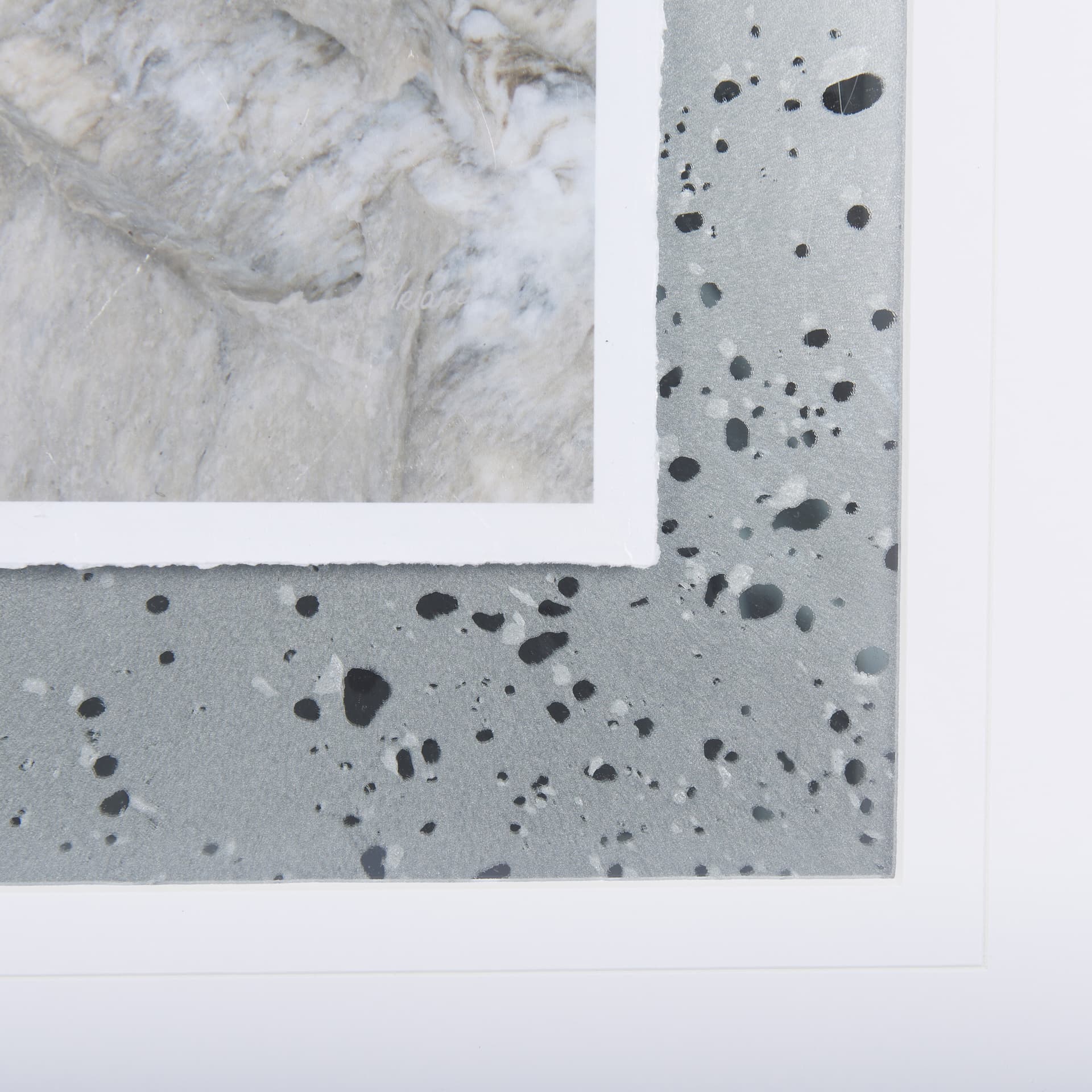 Mudslide III by Mercana Studio a Hand Embellished Textured Framed Art Print Matted under Glass — product photograph
