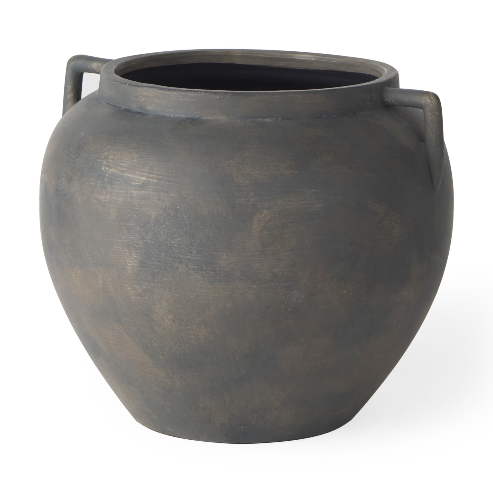 Kilian Short Brown-Gray Double Ear Vase — product photograph
