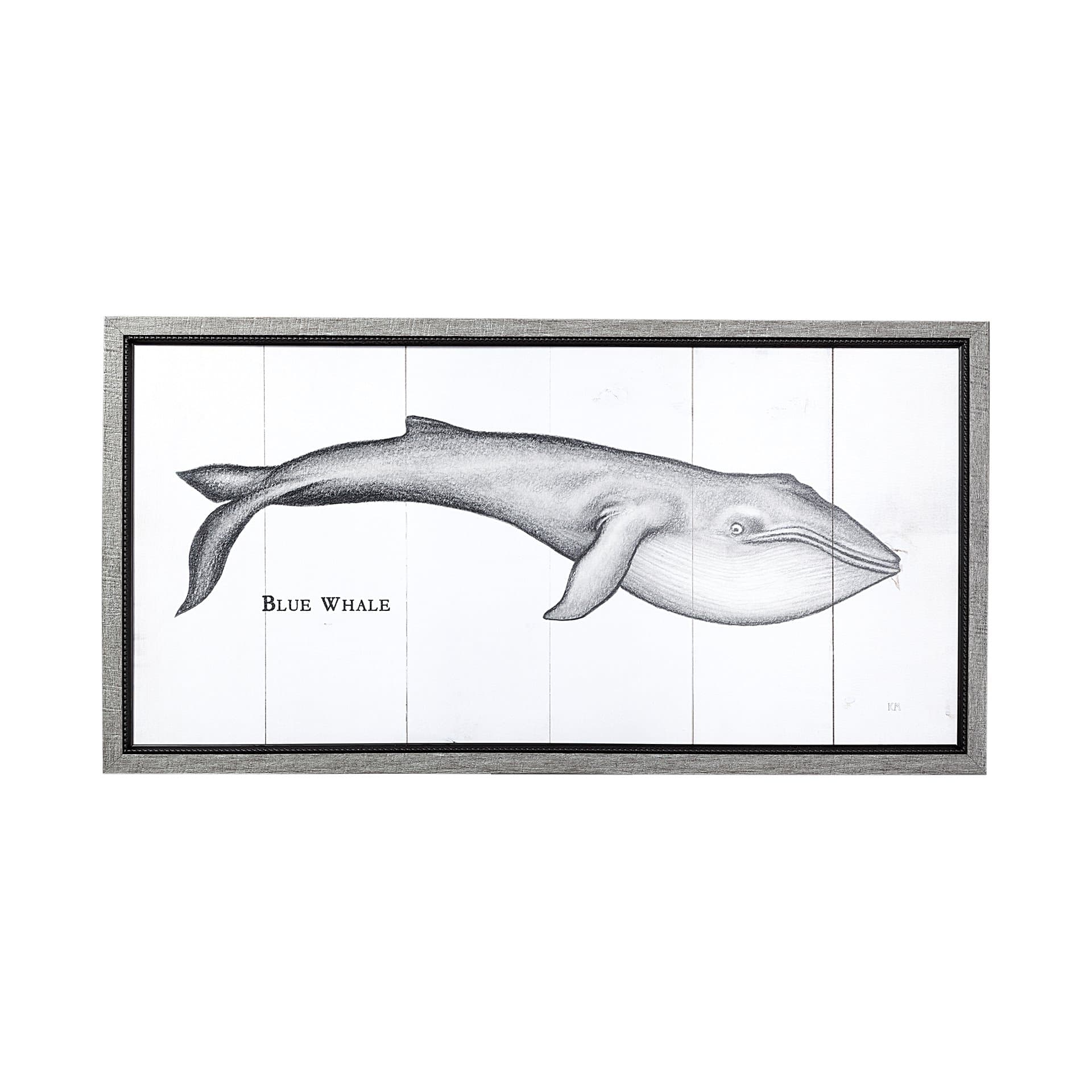 Blue Whale by Mercana Studio a Hand Embellished Textured Framed Art Print — product photograph