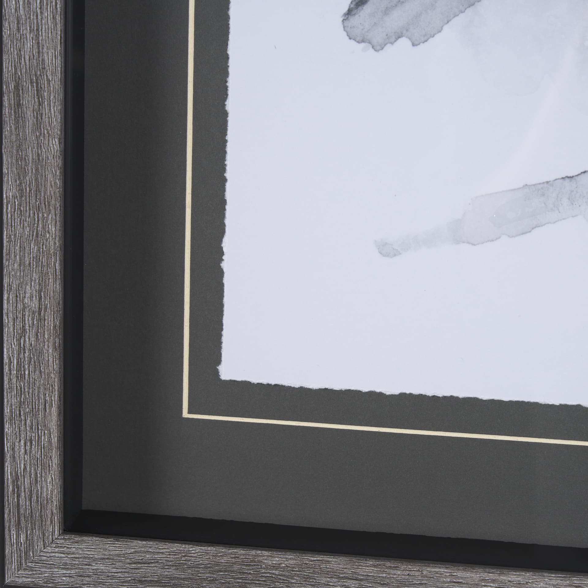 Robin BW I by Mercana Studio a Hand Embellished Textured Framed Art Print Matted under Glass — product photograph