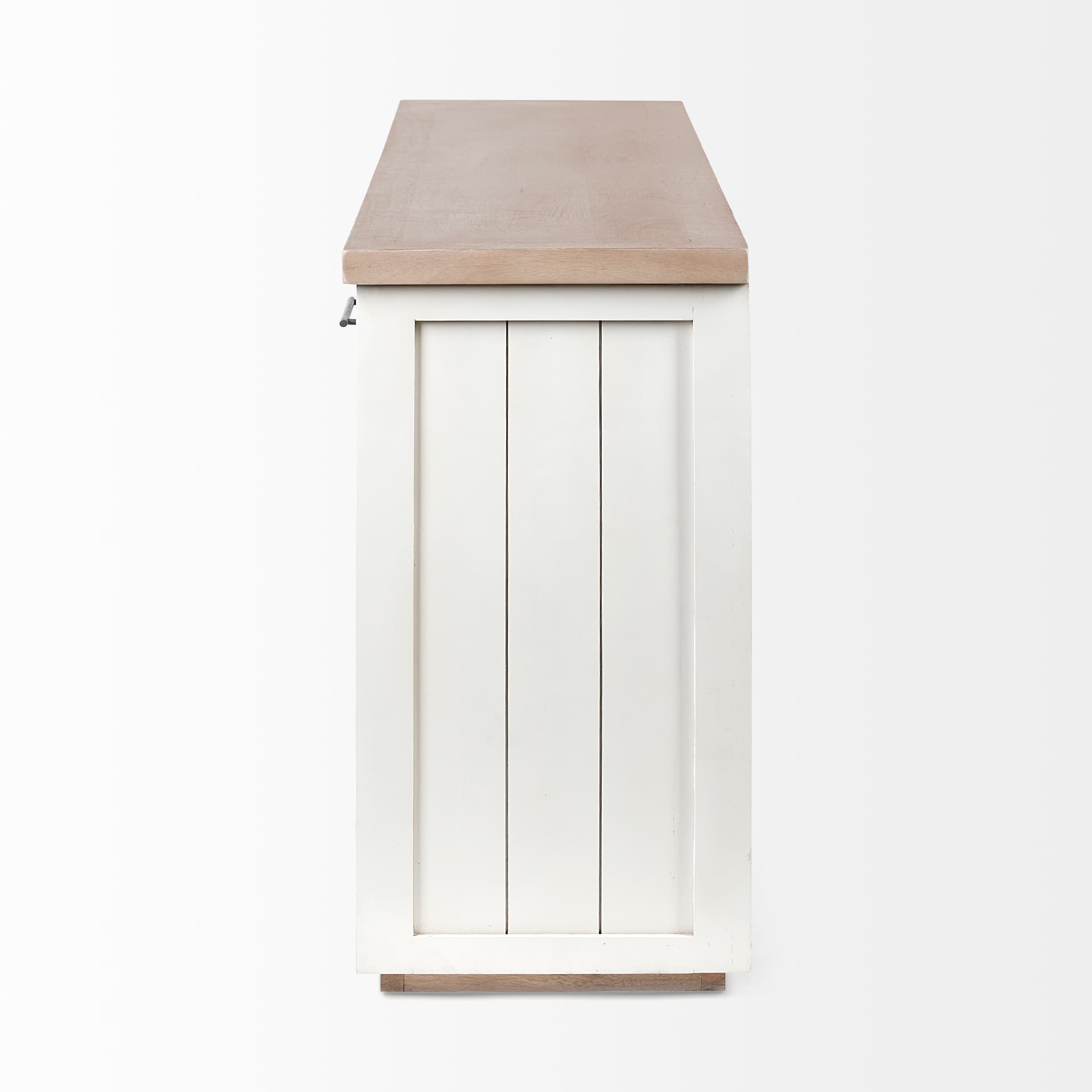 Fairview III Solid Wood Brown Top & White Frame 4 Cabinet Door Sideboard — product photograph