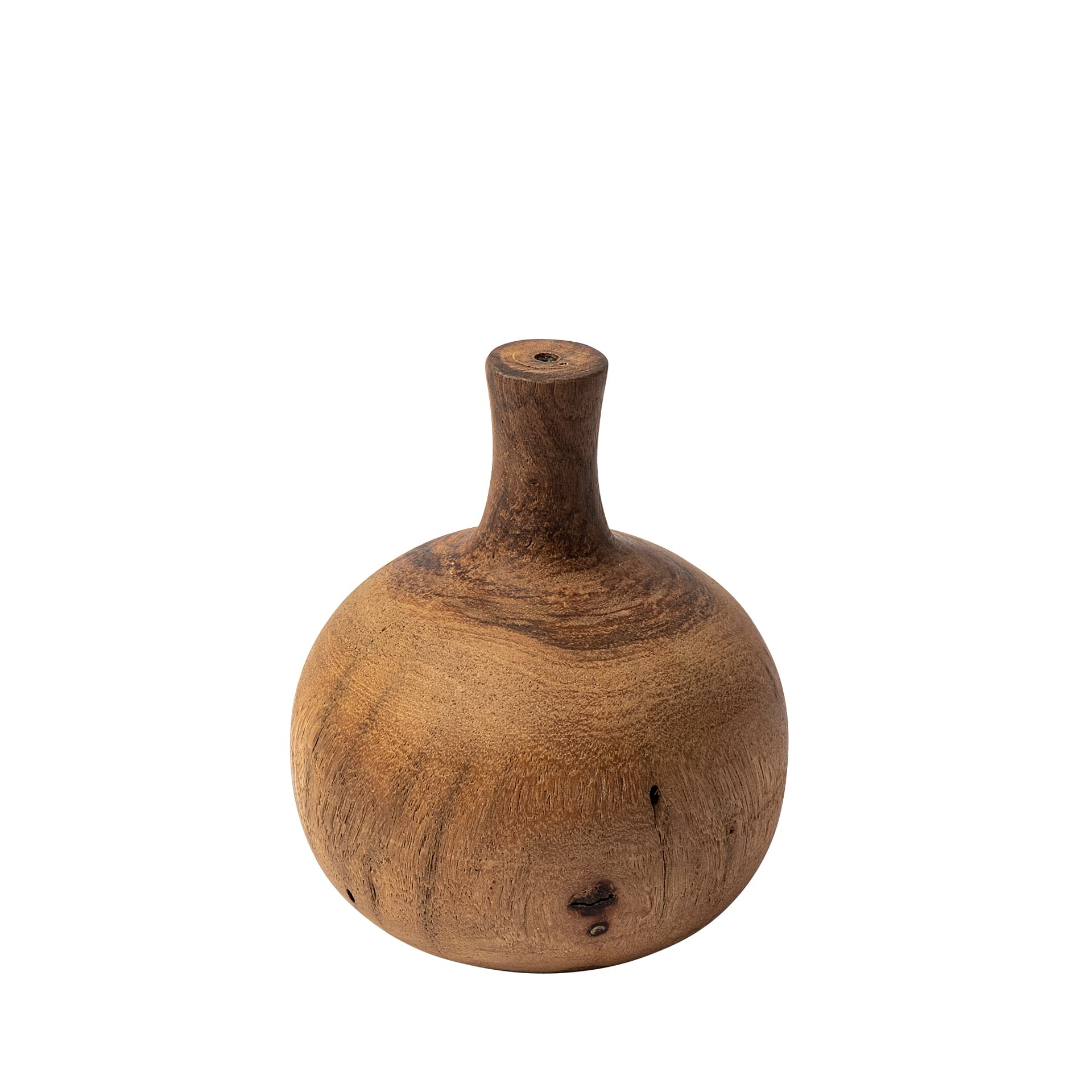 Afra Small Solid Wood Vase Shaped Decorative Object — product photograph