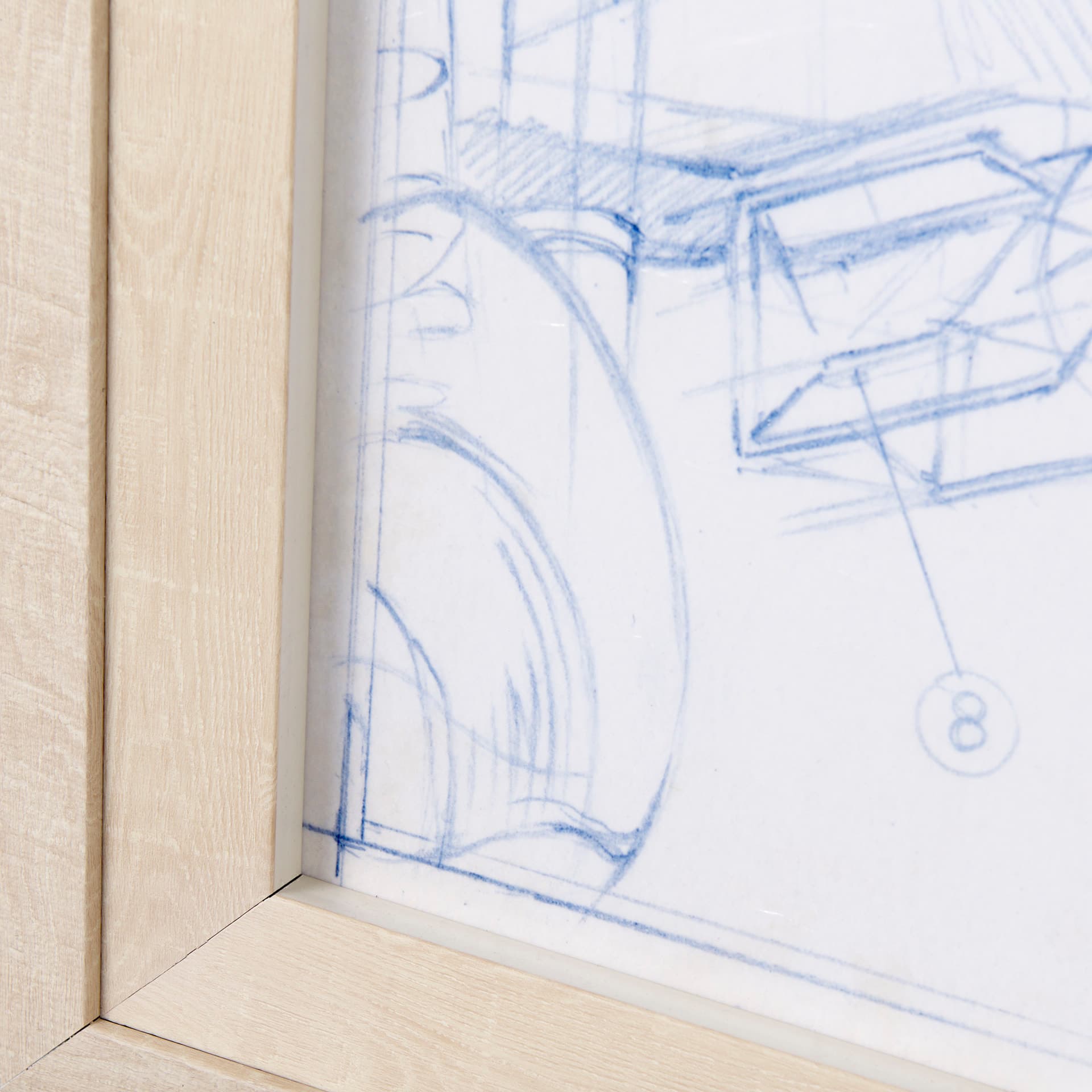 Airplane Mechanical Sketch I by Ethan Harper a Hand Embellished Textured Framed Art Print — product photograph