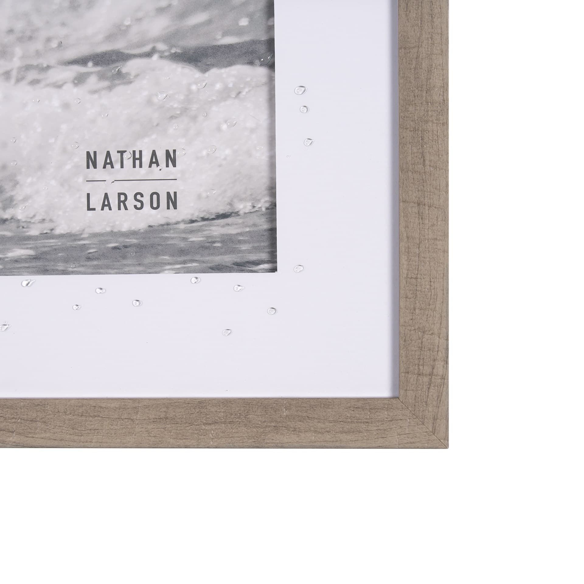 Pelican Beach by Nathan Larson a Hand Embellished Framed Photo Art Print Matted under Glass — product photograph