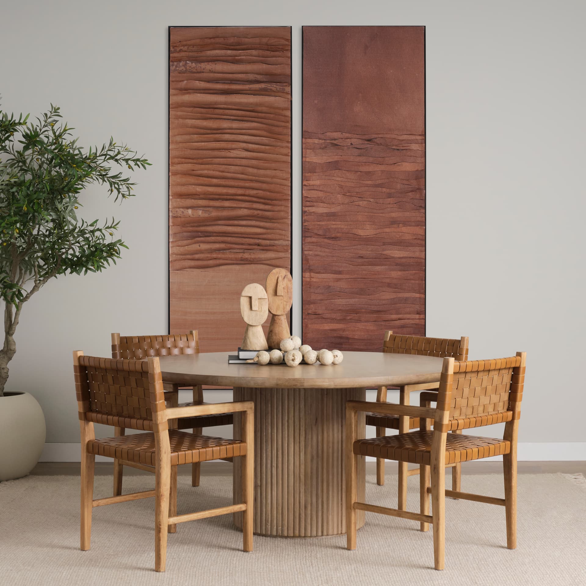 Sable II by Studio M a handmade Original Framed Canvas Artwork — in a styled room