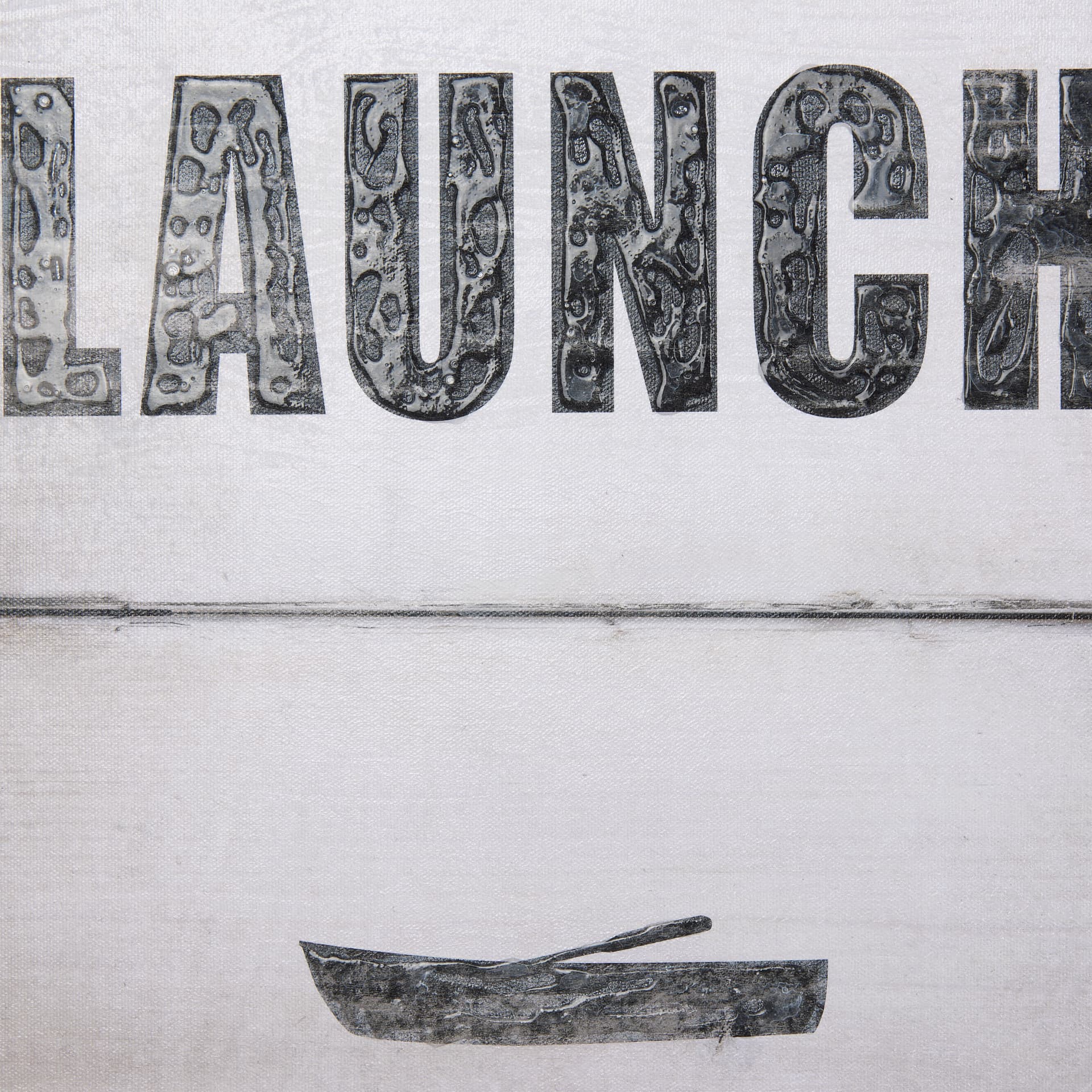Boat Launch by Mercana Studio a Hand Embellished Textured Canvas — product photograph