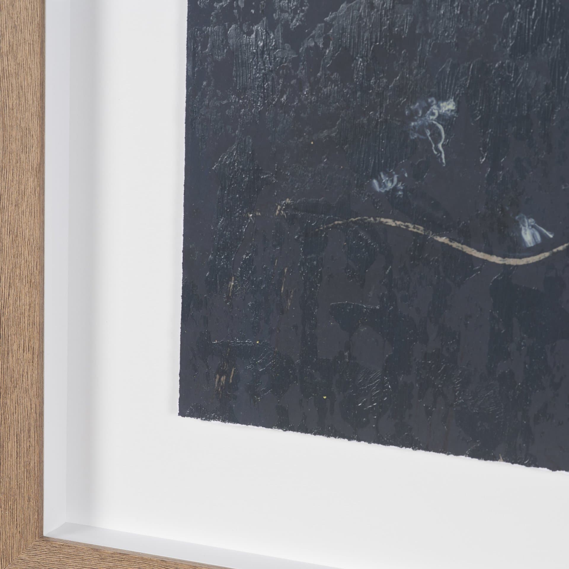 Mental Crossfire III by Mercana Studio Hand-Embellished Textured Framed Artwork Matted under Glass — product photograph