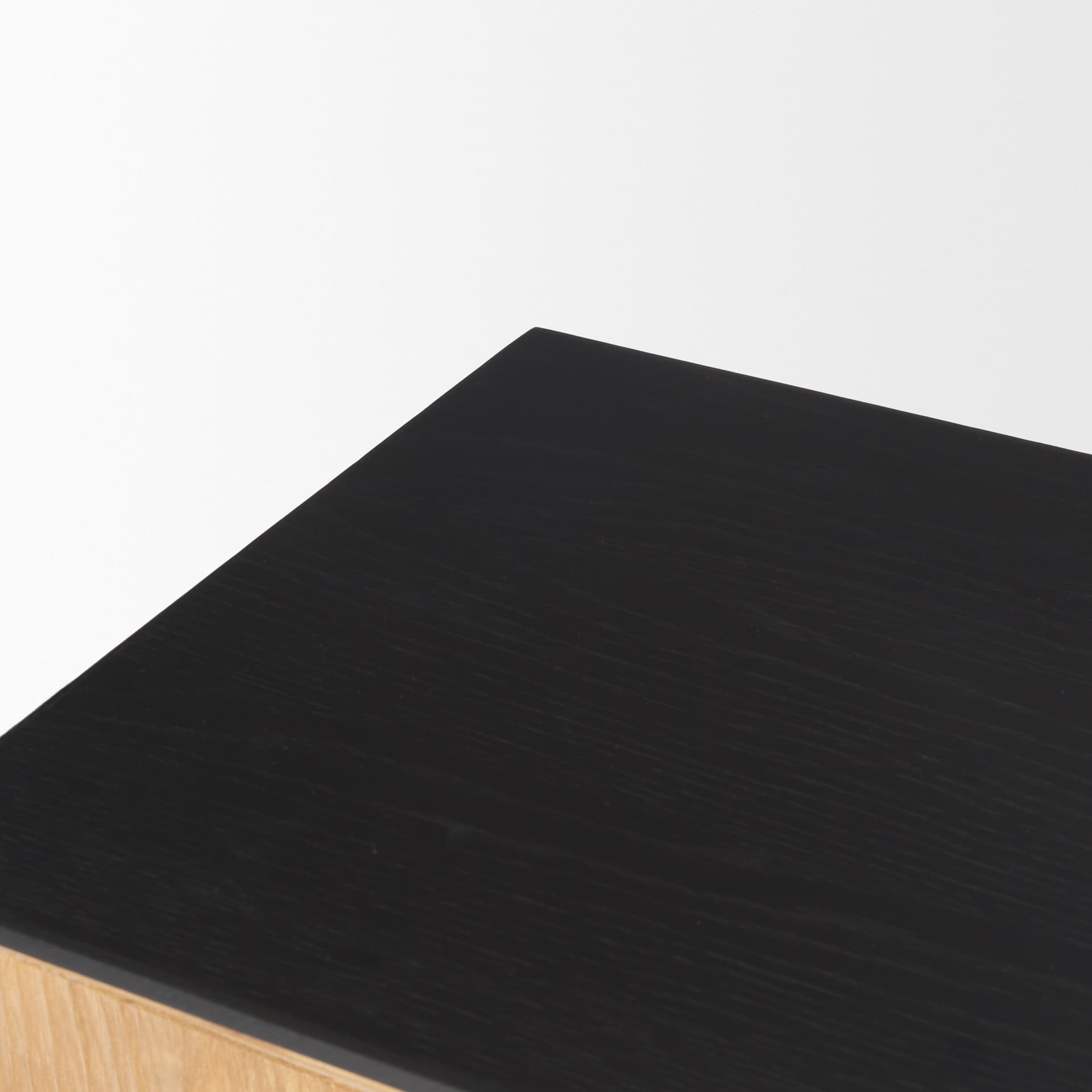 Tabor Natural Wood w/ Black Oak Waterfall Console Table — product photograph