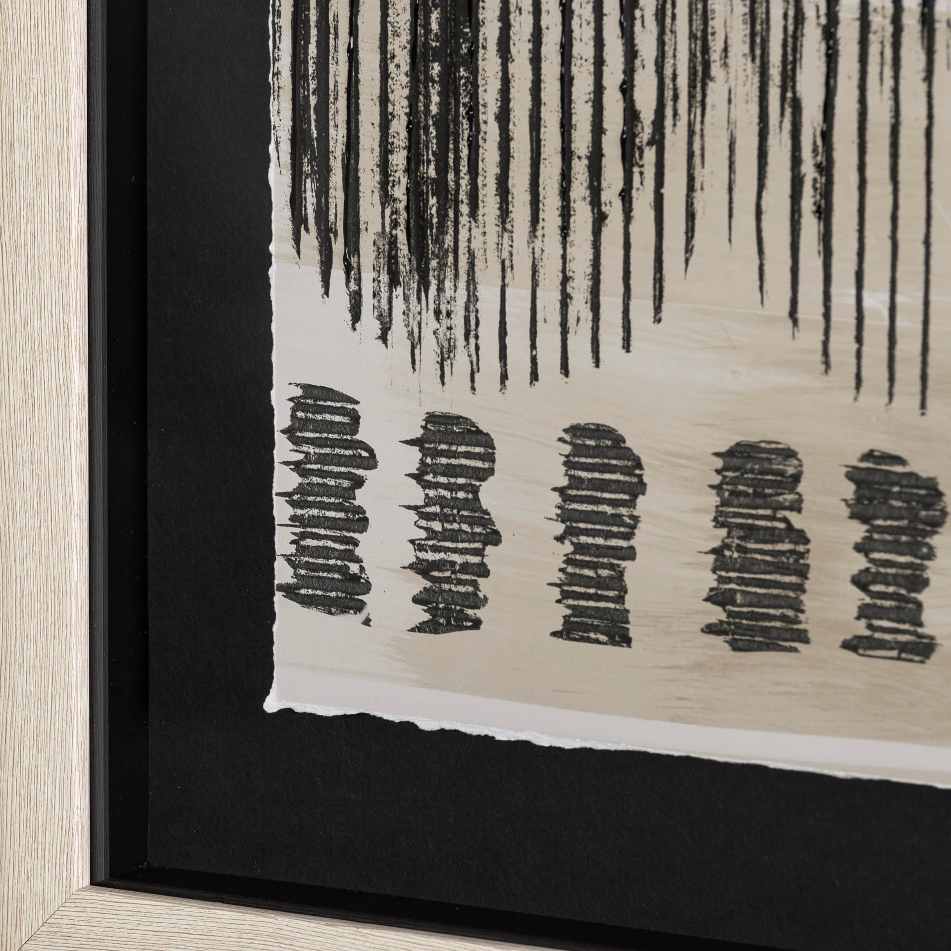 Wool and Silk II by Tom Reeves a Hand Embellished Textured Framed Art Print Matted under Glass — product photograph