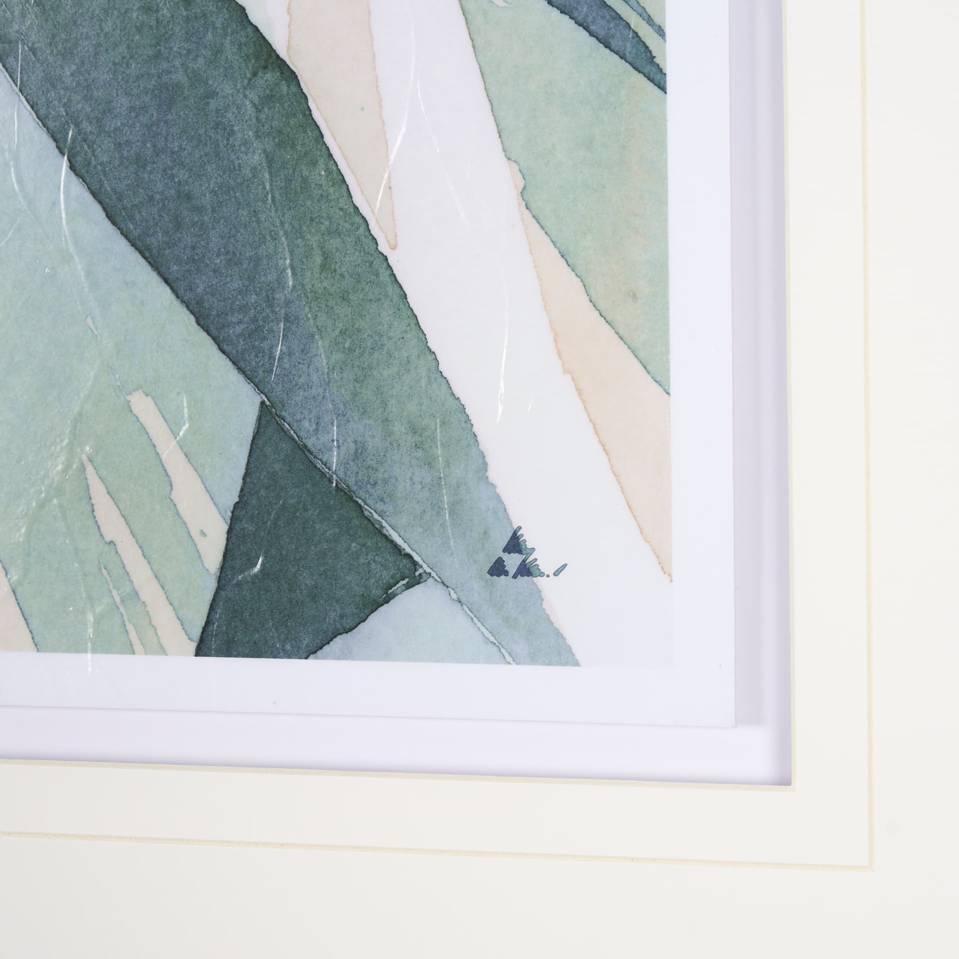 Variegated Patterns I by Mercana Studio Hand Embellished Textured Framed Art Print Matted under Glas — product photograph