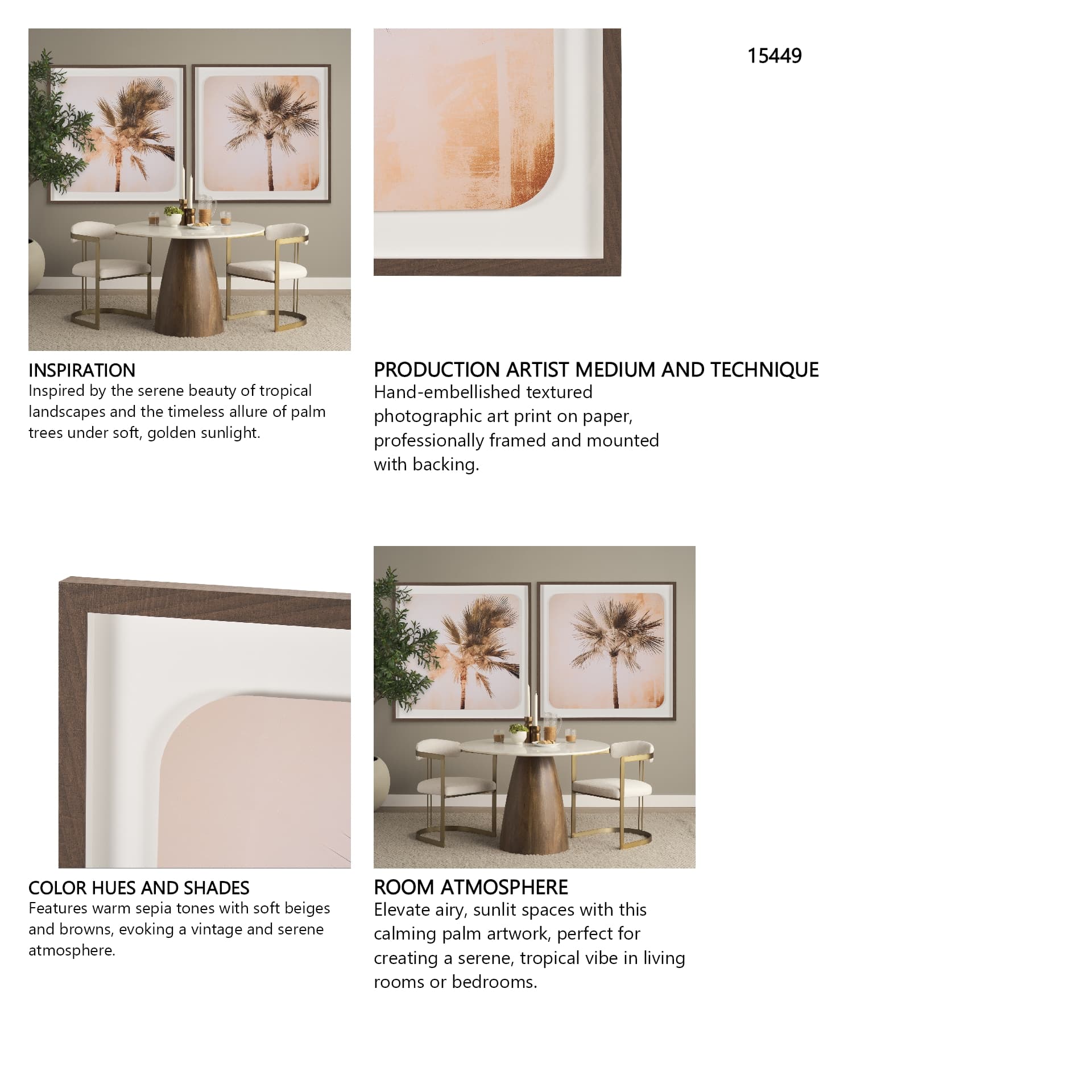 Sunset Serenity II by Irena Orlov a Hand Embelished Textured Framed Photo Art Print Matted under Gla — in a styled room