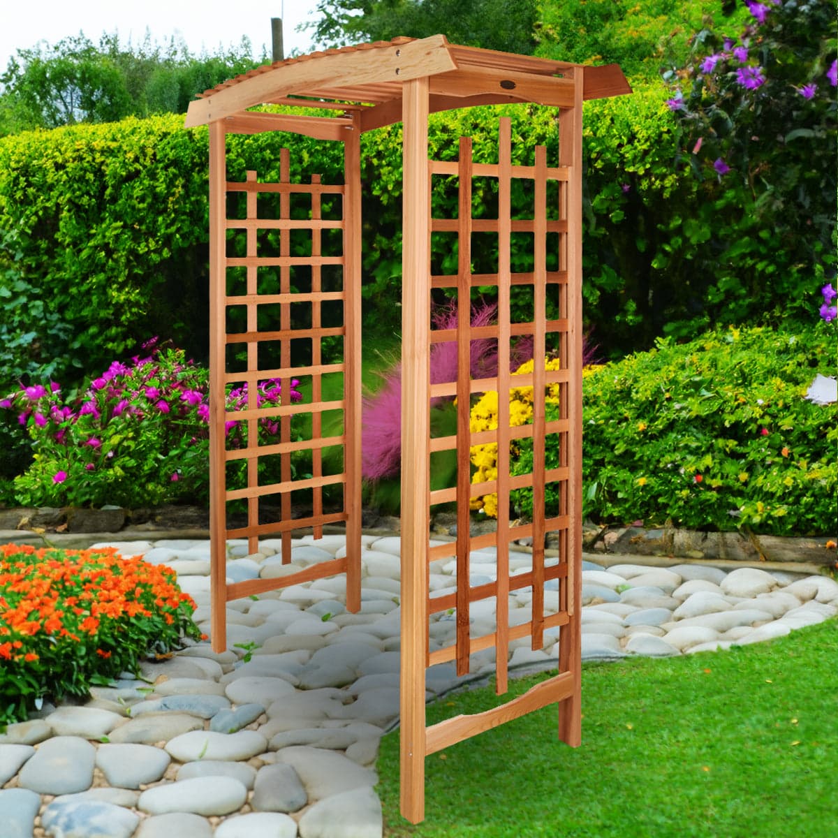 5-Ft Cedar Garden Arbor — product photograph