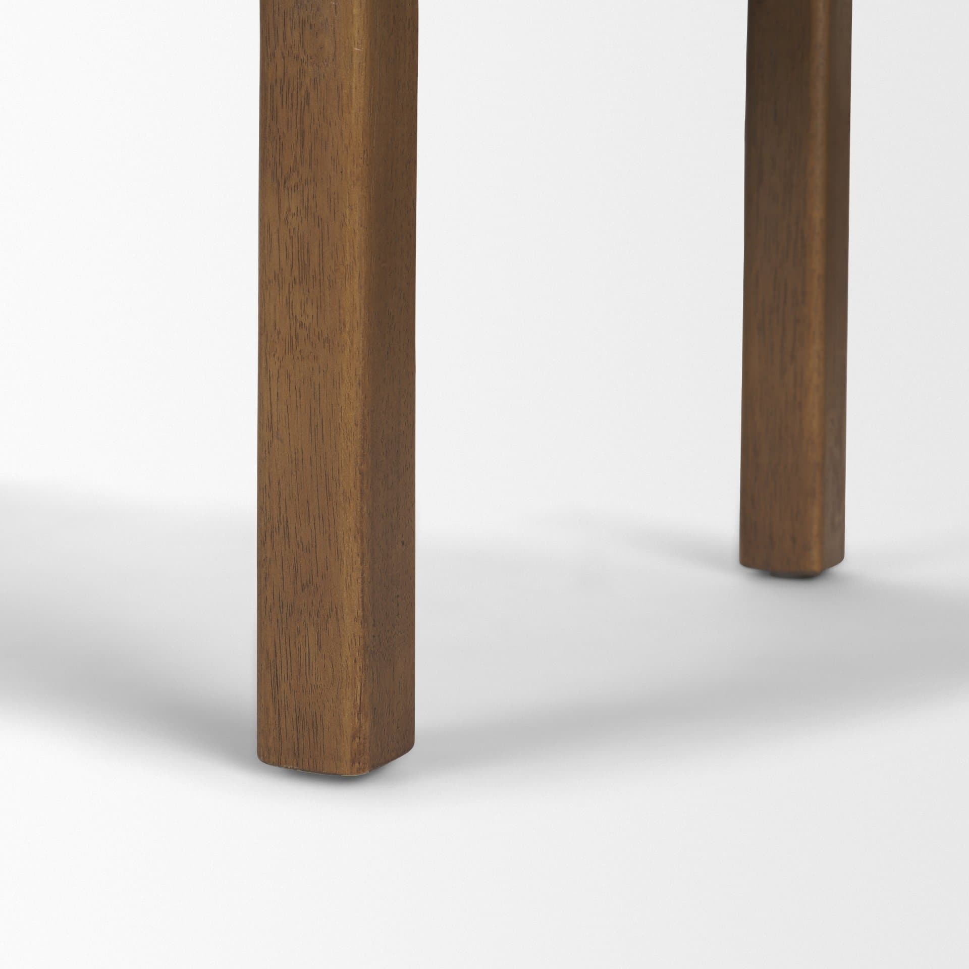 Freya Upholstered Bench | Oatmeal Fabric | Brown Wood Frame — product photograph