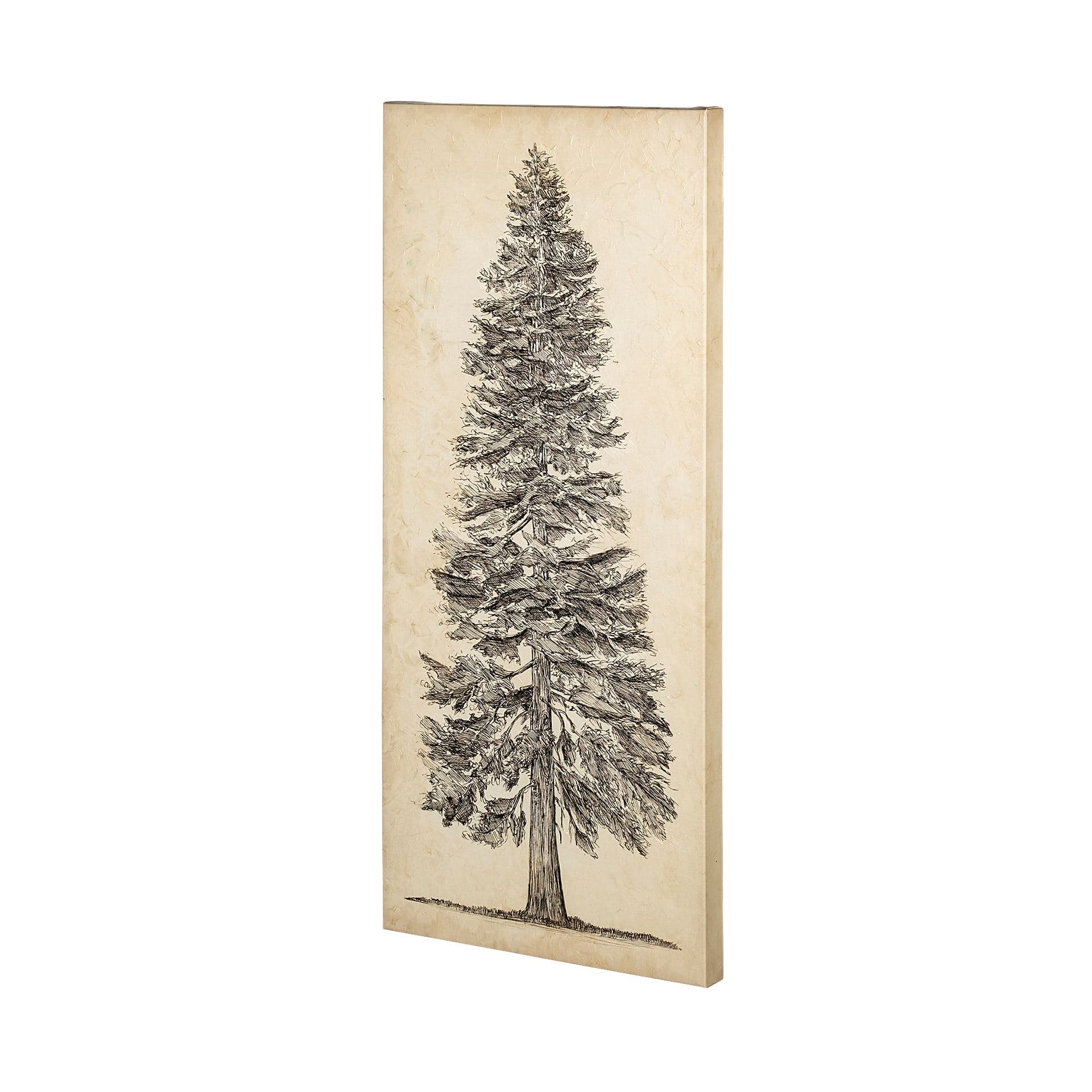 Pacific North West Tree Sketch I by Melissa Wang a Hand Embellished Textured Canvas — product photograph