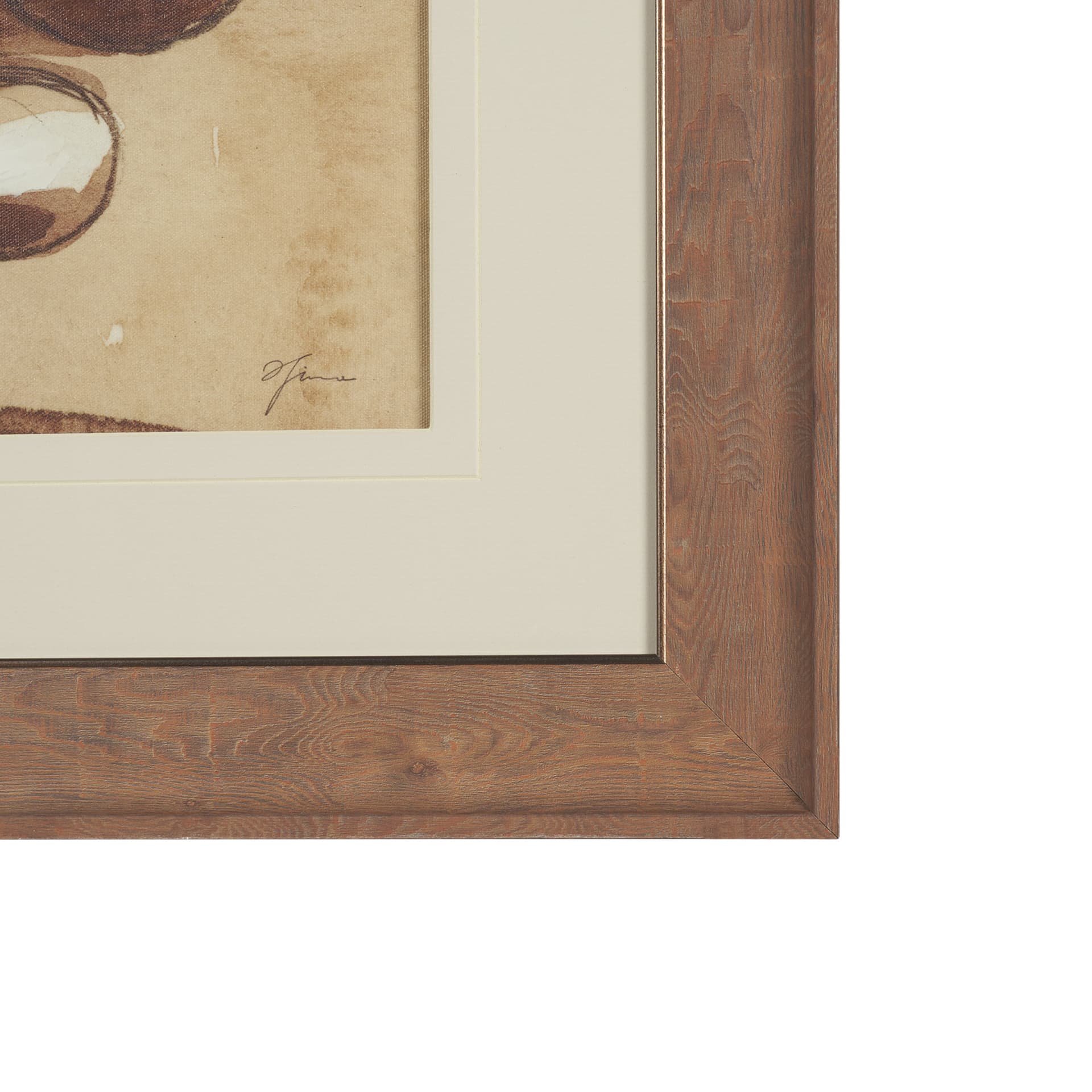 Pear Study III by Mercana Studio Hand Embelished Textured Framed Artwork Matted under Glass — product photograph