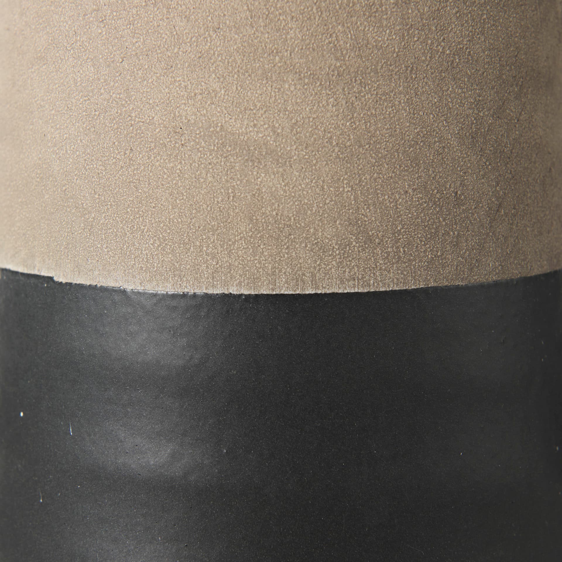 Garand Small 13H Two-Toned Black/Natural Ceramic Jug — product photograph