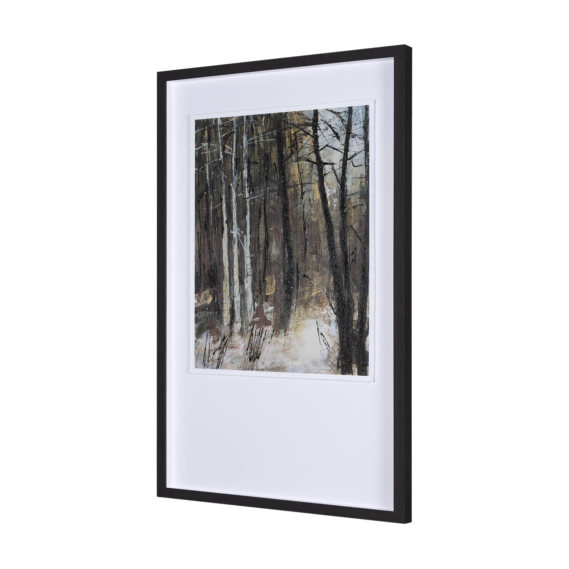 Forest View IV by Mercana Studio a Hand Embellished Textured Framed Art Print Matted under Glass — product photograph