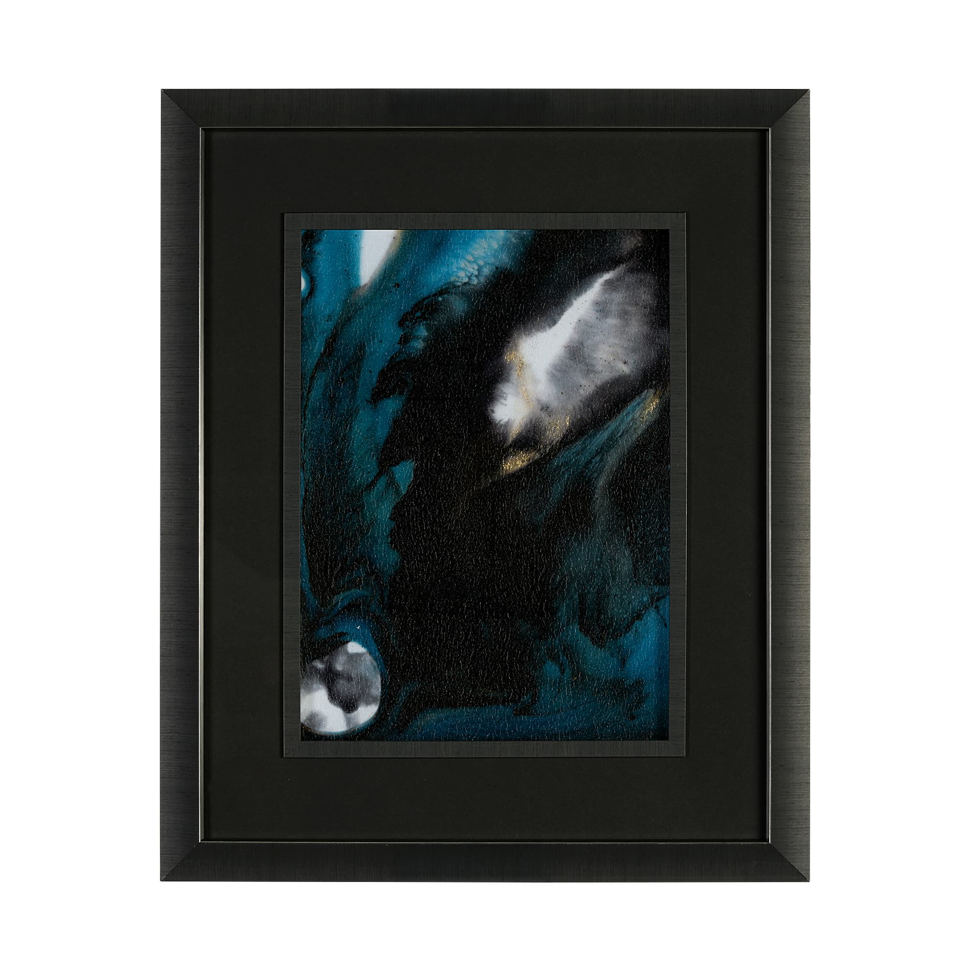 Ocean Currents I by Mercana Studio a Hand Embellished Textured Framed Art Print Matted under Glass — product photograph