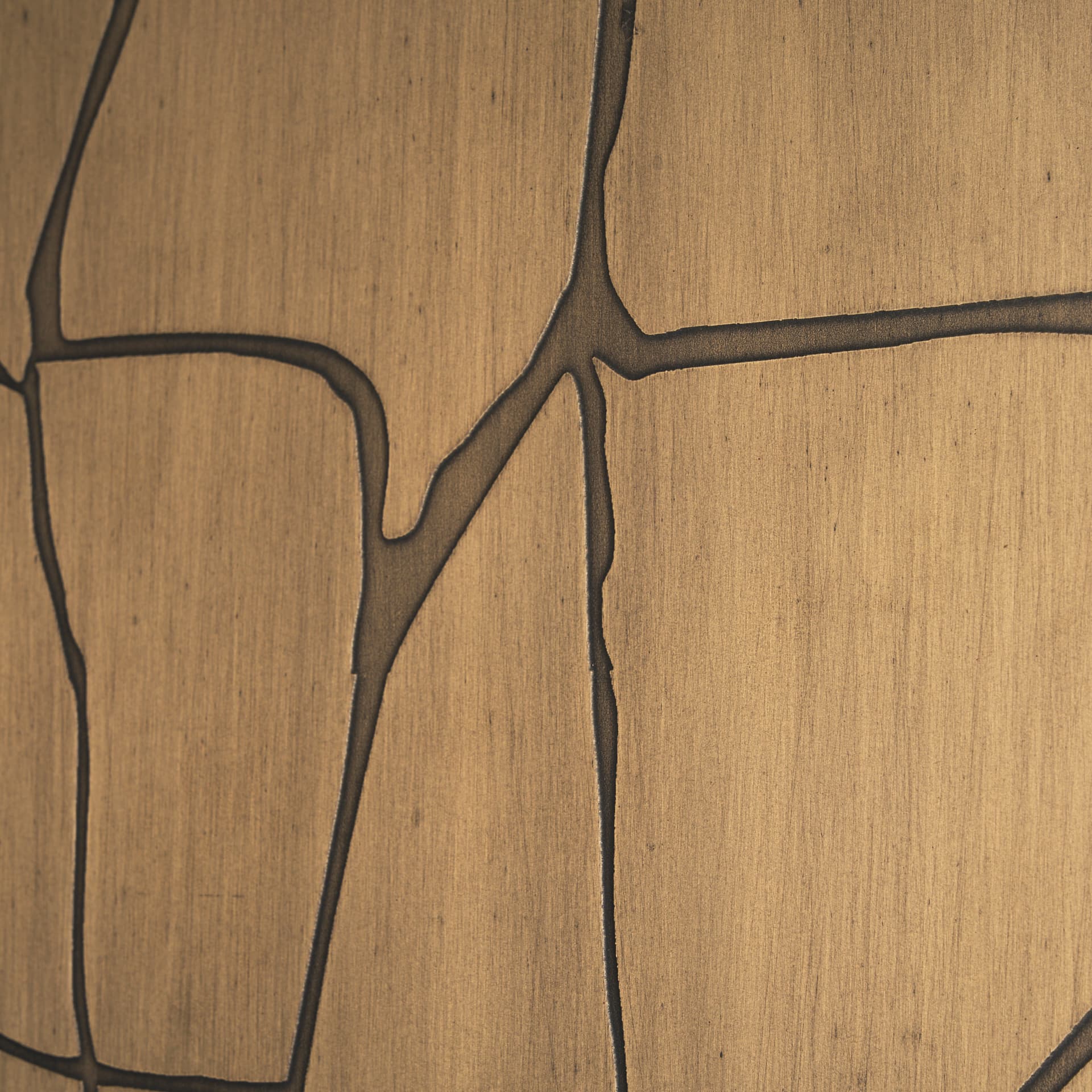 Roho Painted Gold Metal Wall Art — product photograph