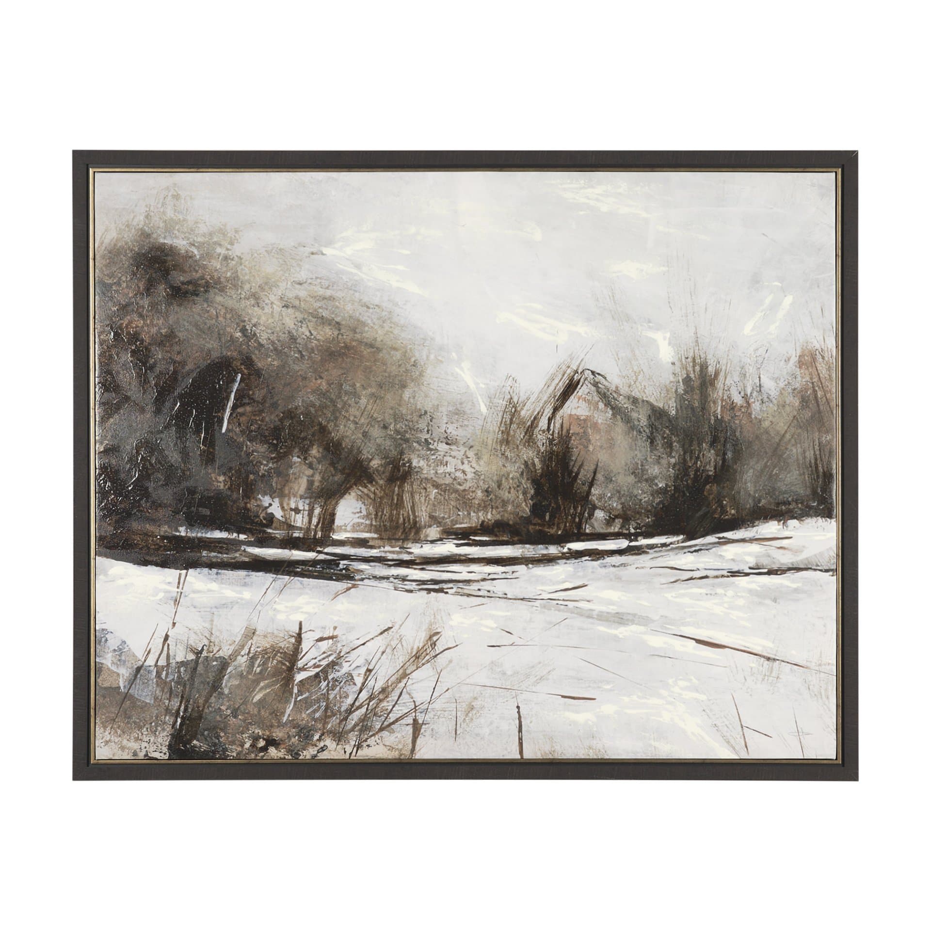 Quiet Horizons II by Mercana Studio Hand-Embellished Textured Framed Canvas Artwork — product photograph