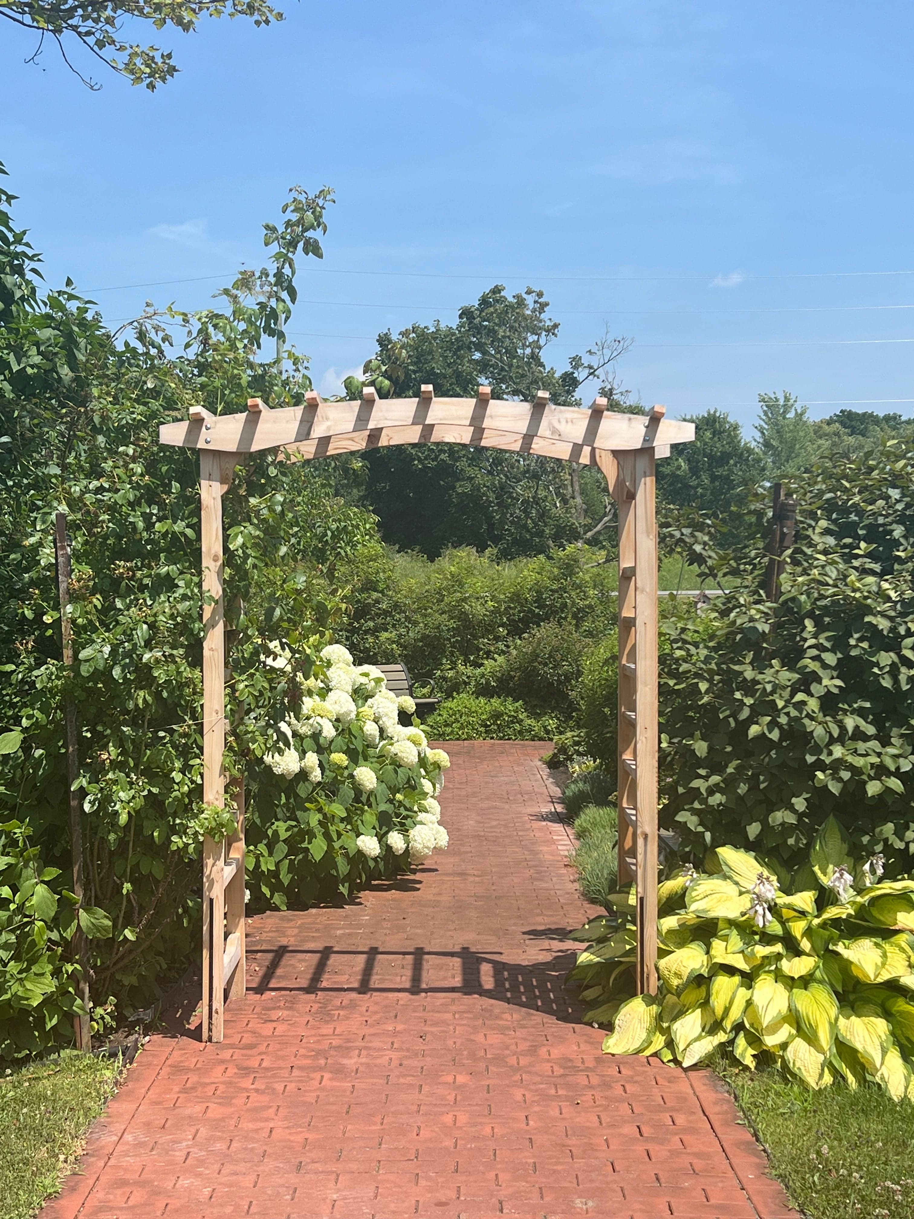 6-Ft Cedar Garden Arbor — product photograph