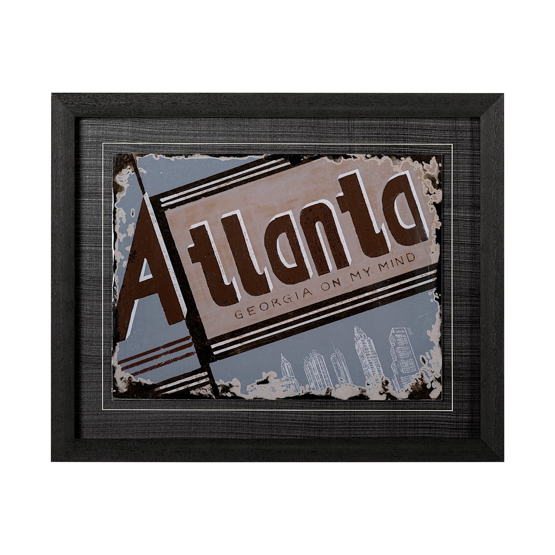 Atlanta by Alarm a Hand Embellished Textured Framed Art Print — product photograph