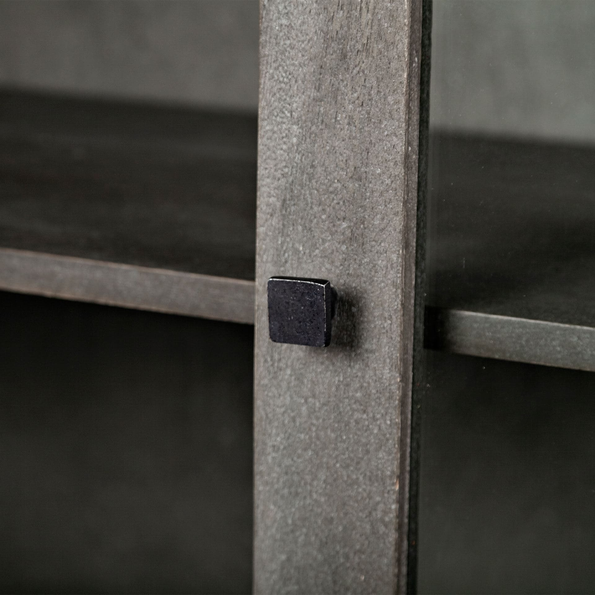 Barrett 48.5L X 17.25W X 73H Gray Solid Wood Display Cabinet — product photograph