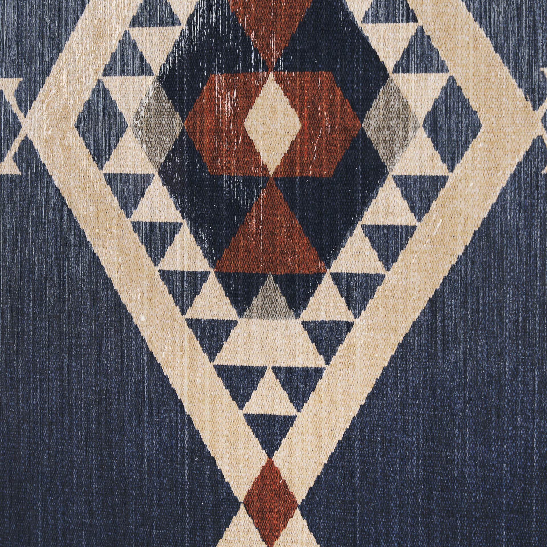 Blue Tapestry II by Mercana Studio a Hand Embelished Textured Framed Art Print Matted under Glass — product photograph