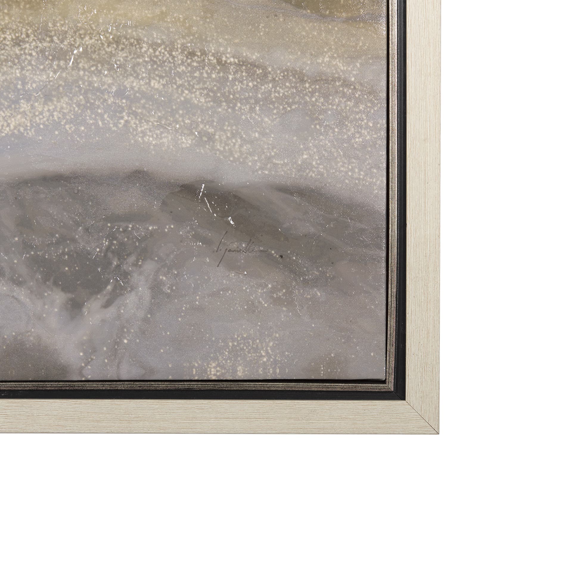 Sandy Waves II by Mercana Studio a Hand Embellished Textured Framed Canvas — product photograph