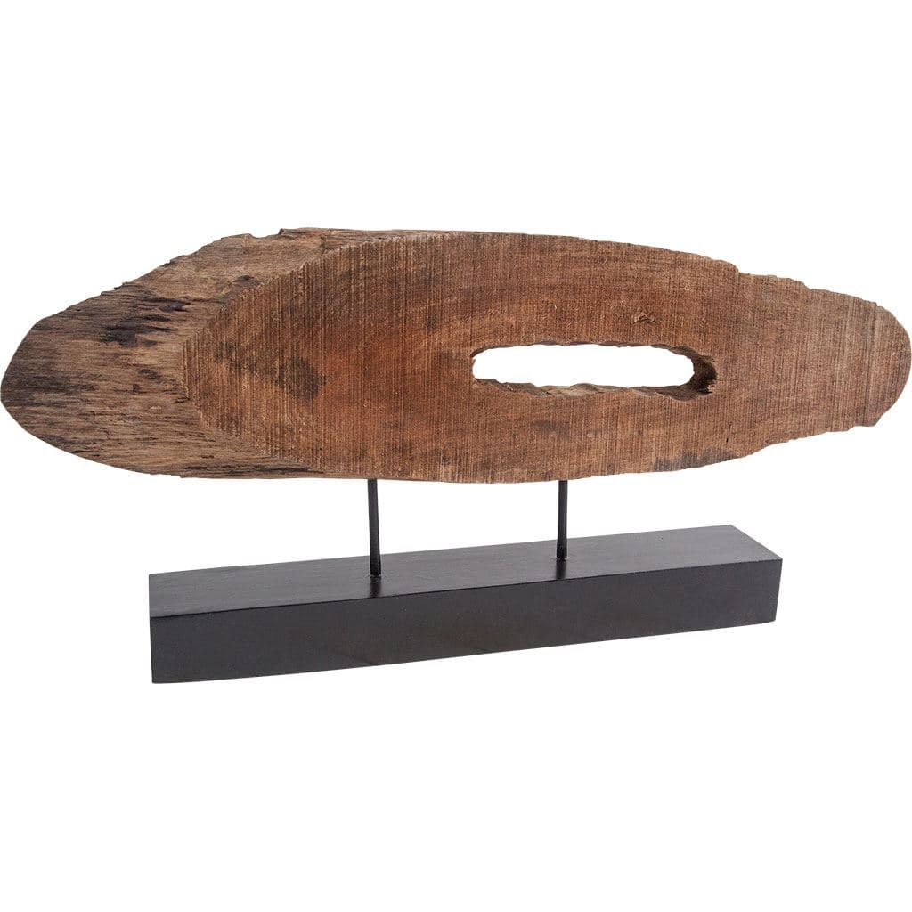 Yeadon I 5L x 34W Brown Shaped Oval Wood Object — product photograph