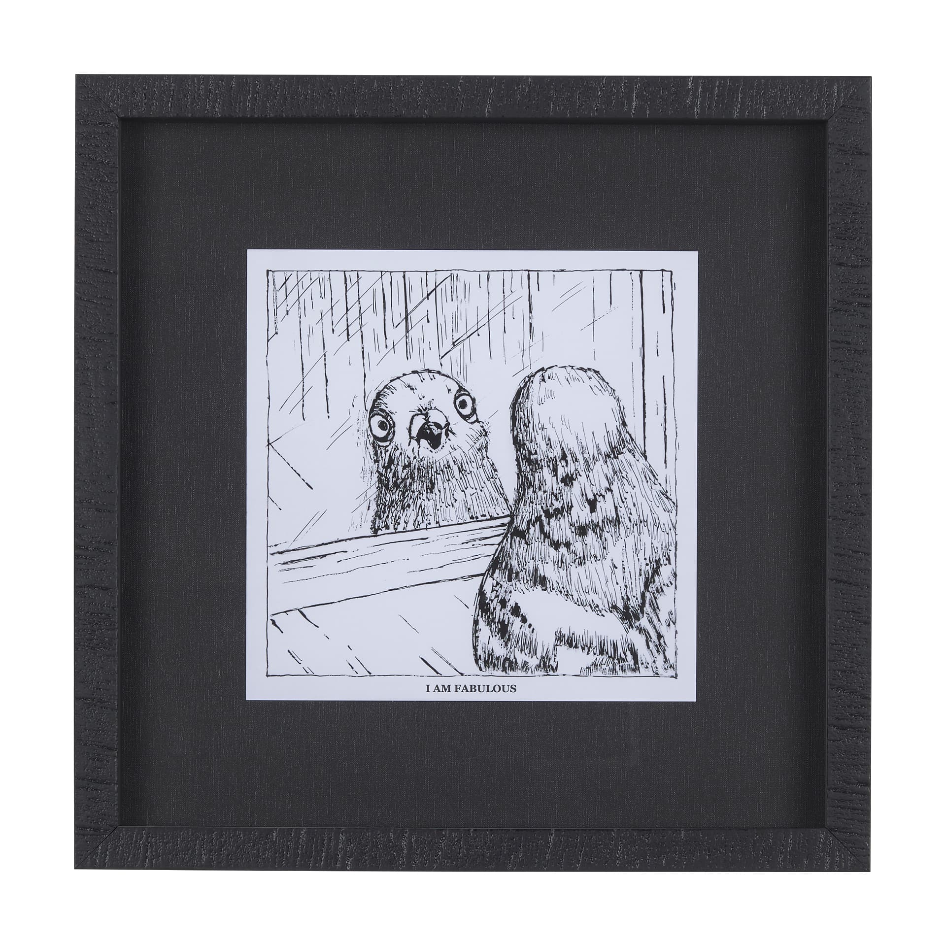Animal Talk I by Mercana Studio a Framed Art Print Matted under Glass — product photograph