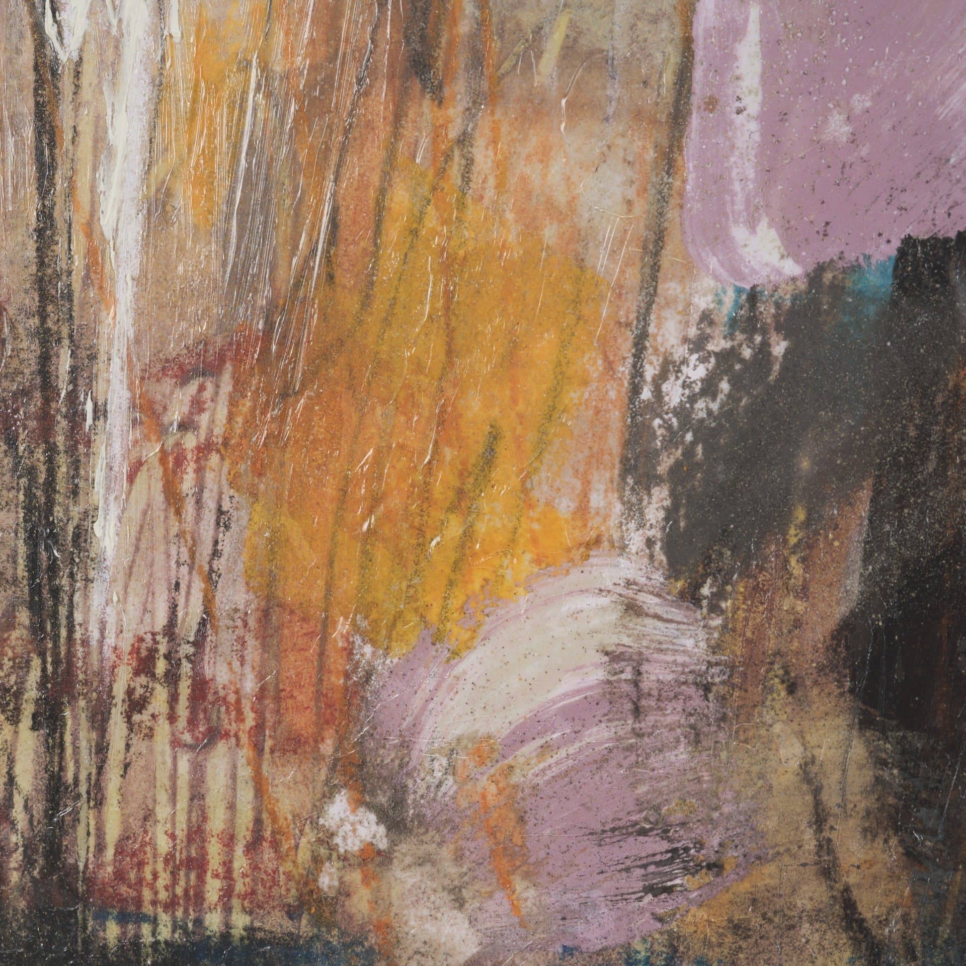 Abstract Autumn 3 by Mercana Studio Hand-Embellished Textured Framed Artwork Matted under Glass — product photograph
