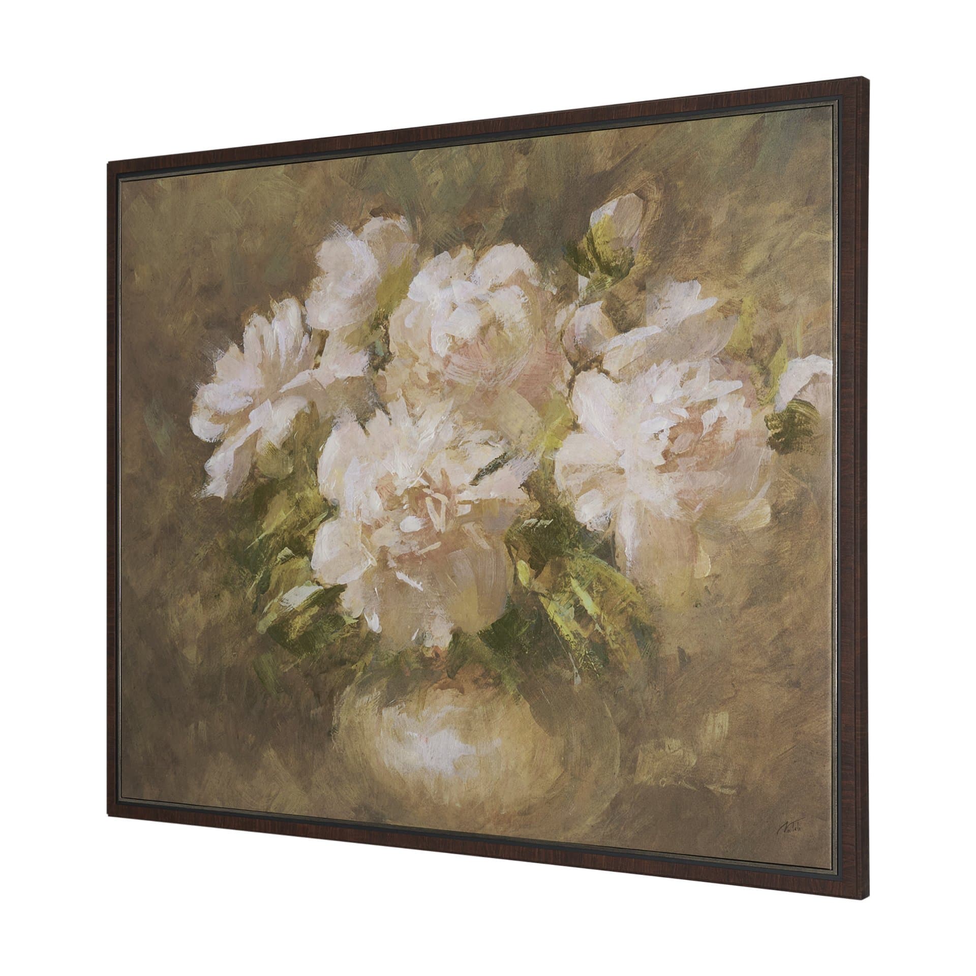 Full Bloom by Mercana Studio Hand-Embellished Textured Framed Canvas Artwork — product photograph