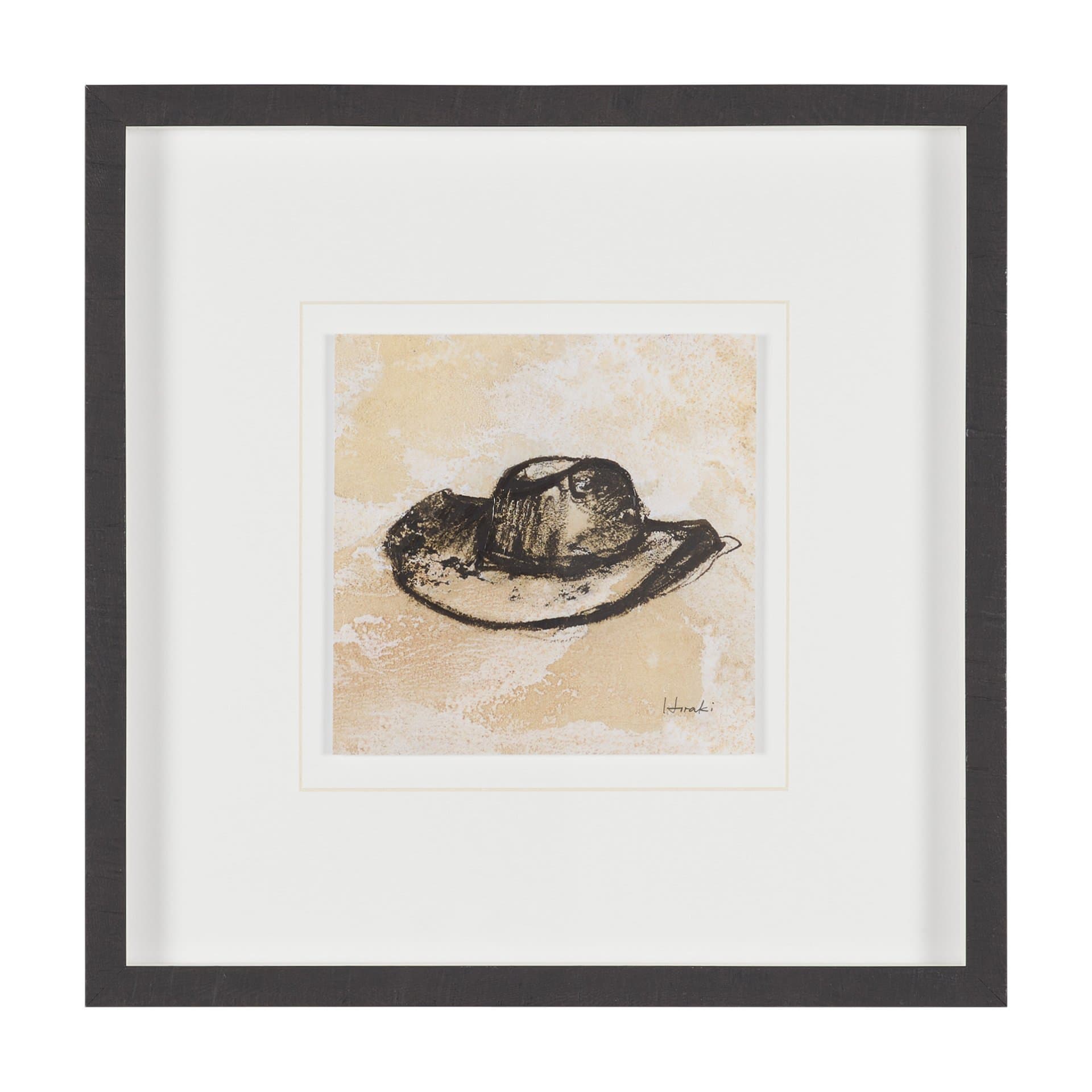 Cowboy by Mercana Studio Hand-Embellished Textured Framed Artwork Matted under Glass — product photograph