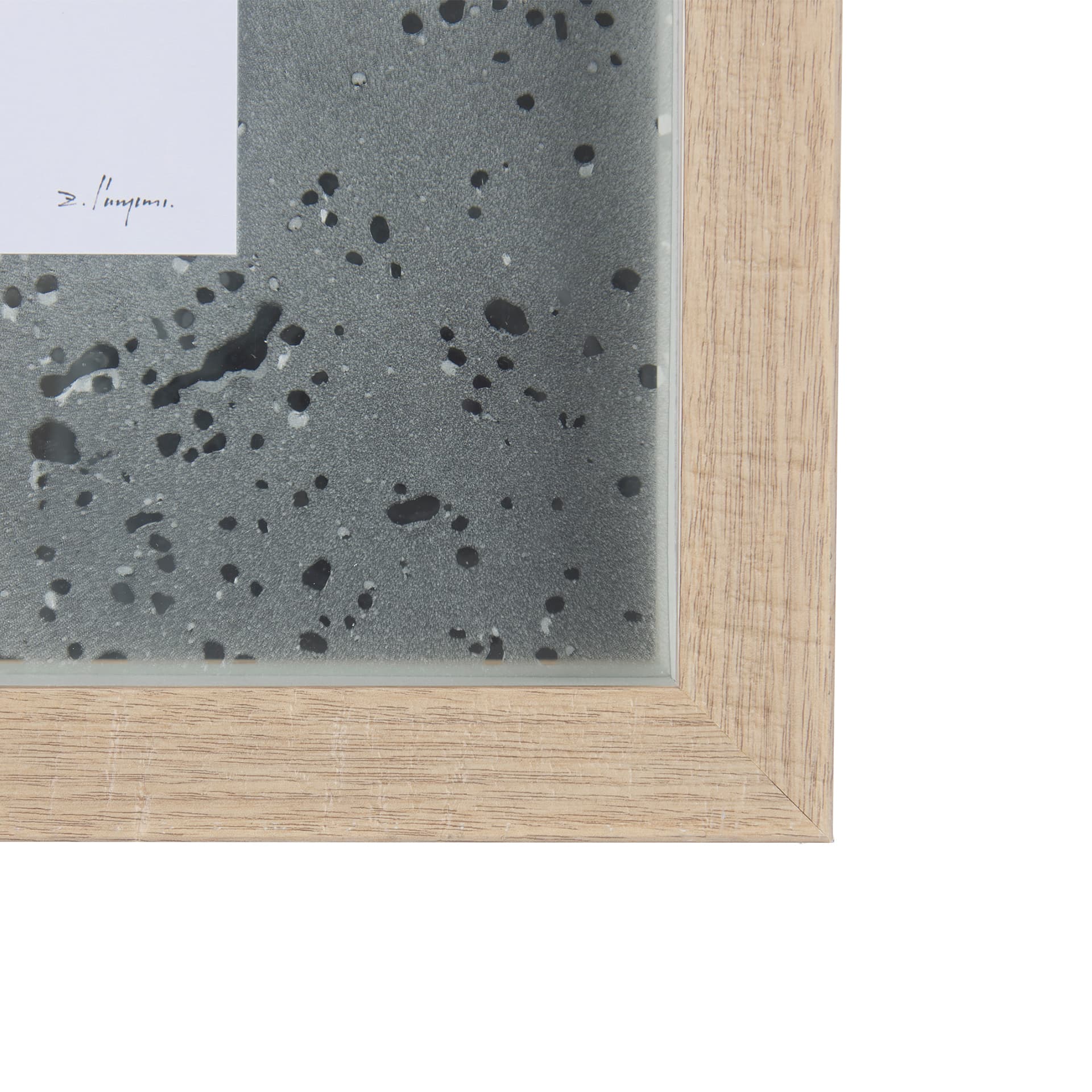 Eastern Blue III by Mercana Studio a Hand Embellished Textured Framed Art Print Matted under Glass — product photograph