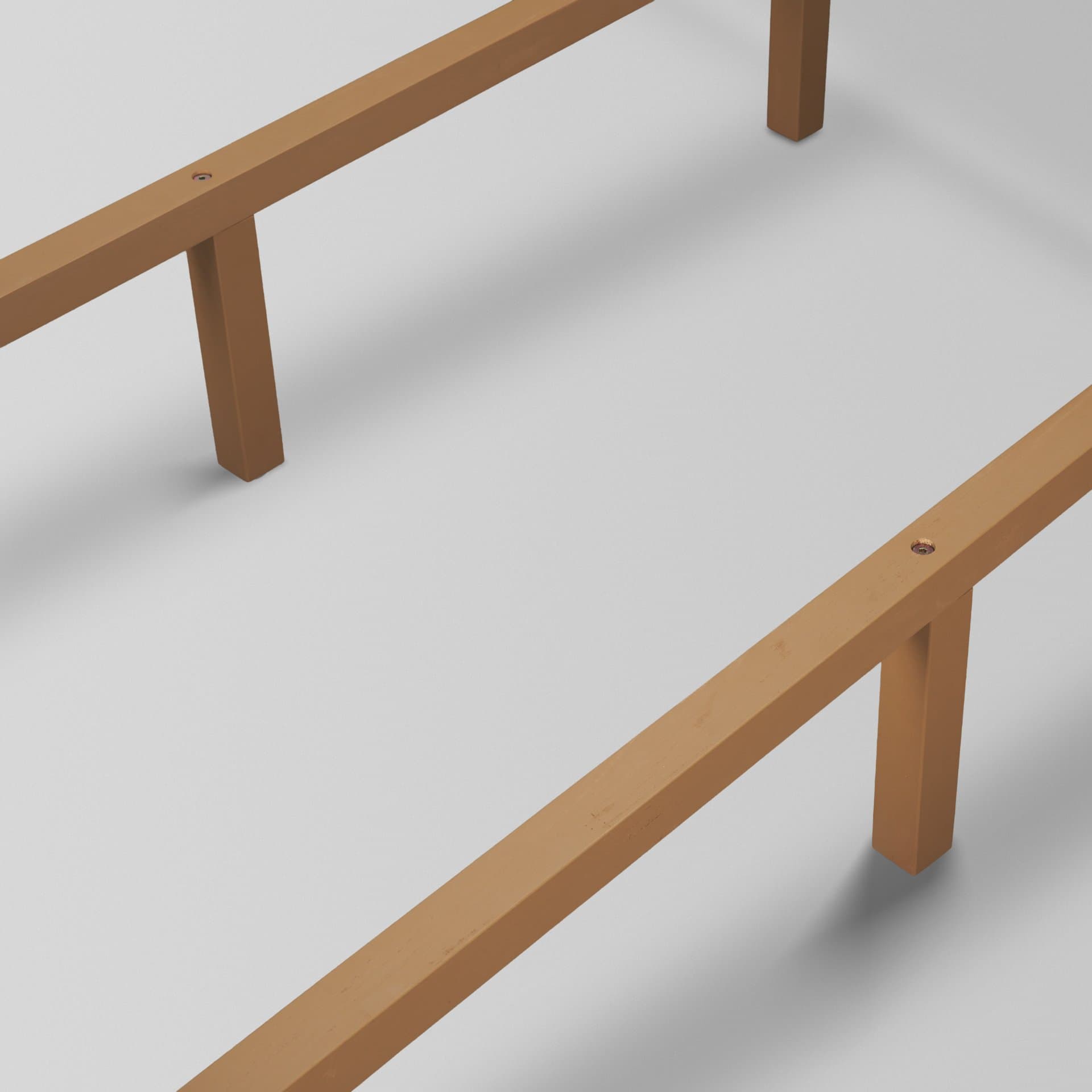 Holden King Upholstered Bedframe | Shelter Headboard | Burgundy Performance Fabric — product photograph