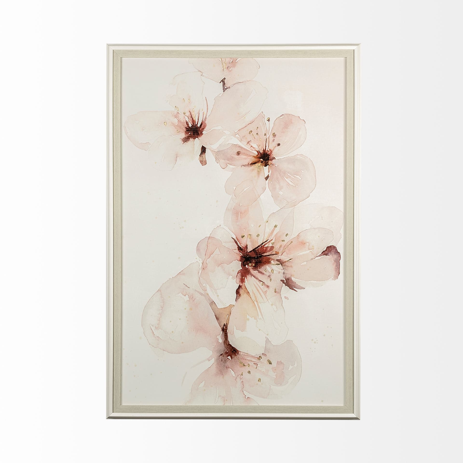 Watercolor Blossoms III by PI Studio a Hand Embellished Textured Framed Art Print Matted under Glass — product photograph