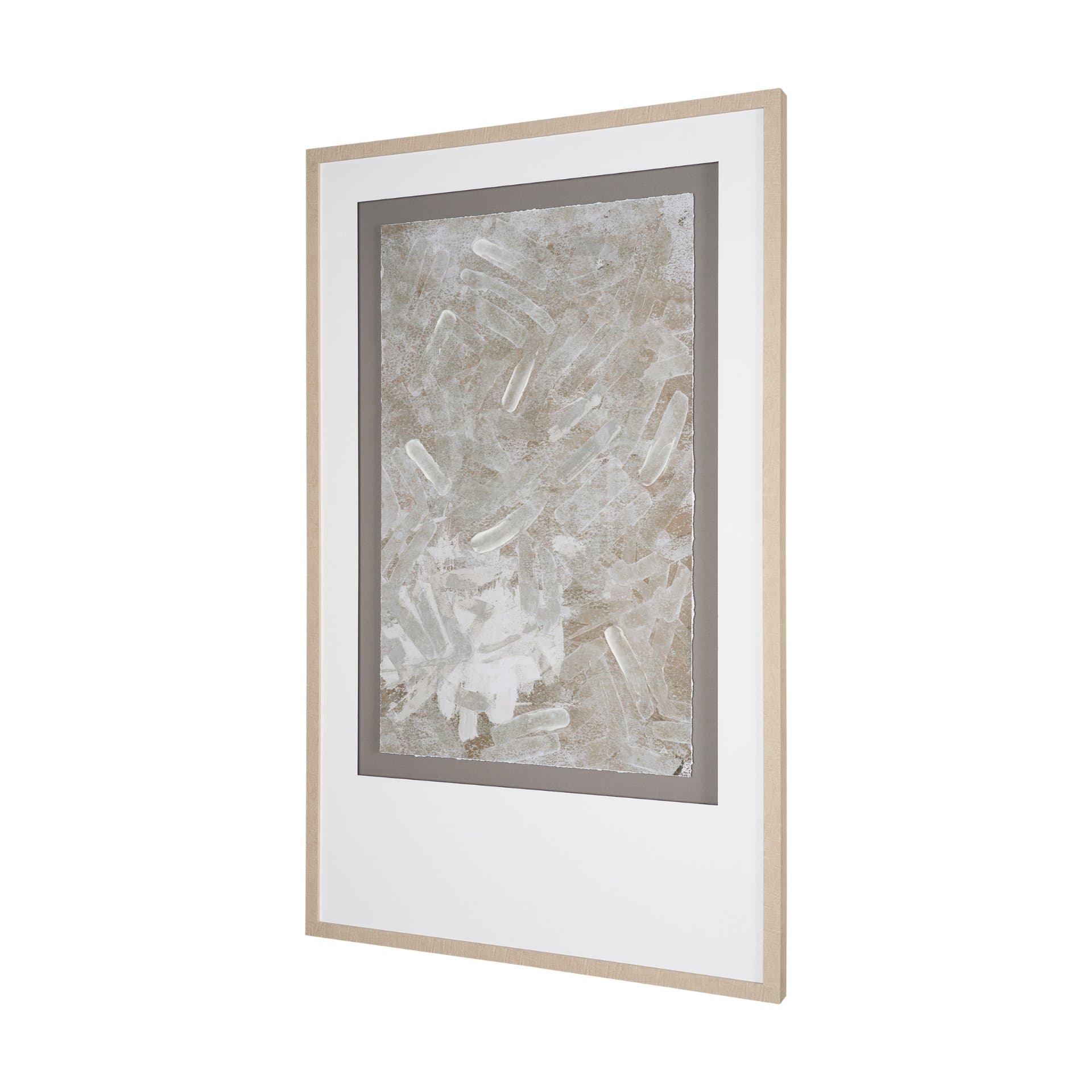 Soft Geometry II by Mercana Studio Hand-Embellished Textured Framed Artwork Matted under Glass — product photograph