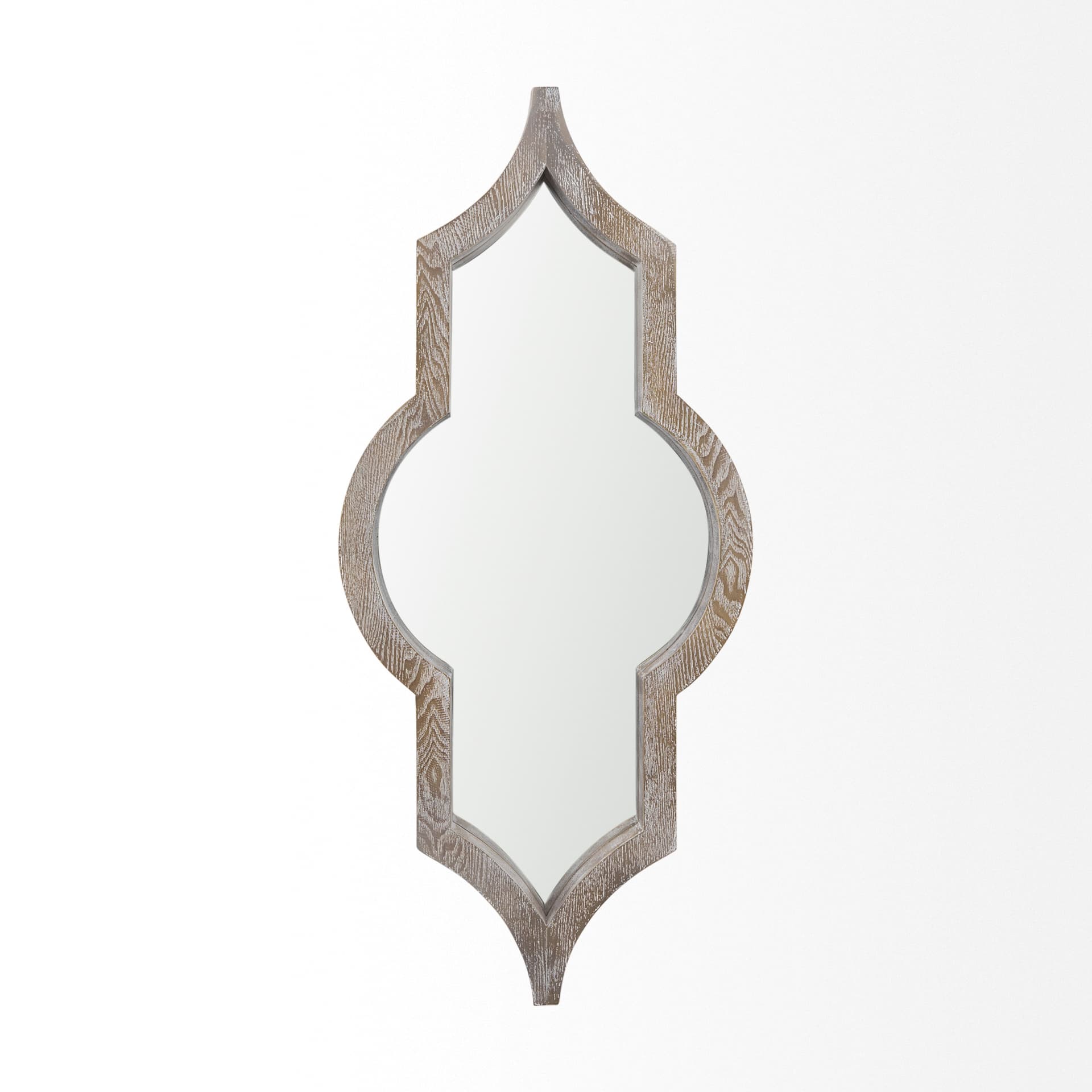 Tamanar 15.0 x 3.0 x 34.1 Light Brown Wood Frame Wall Mirror — product photograph
