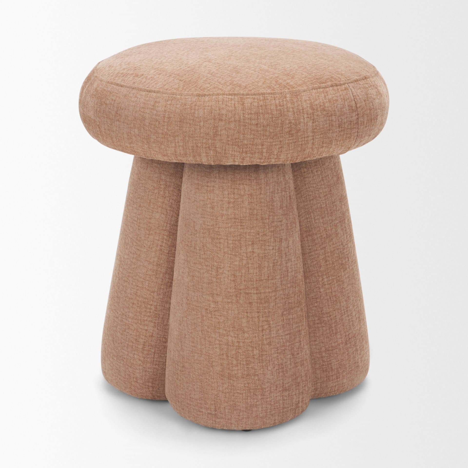 Oona Upholstered Ottoman | Sienna Fabric | 3 Legs — product photograph