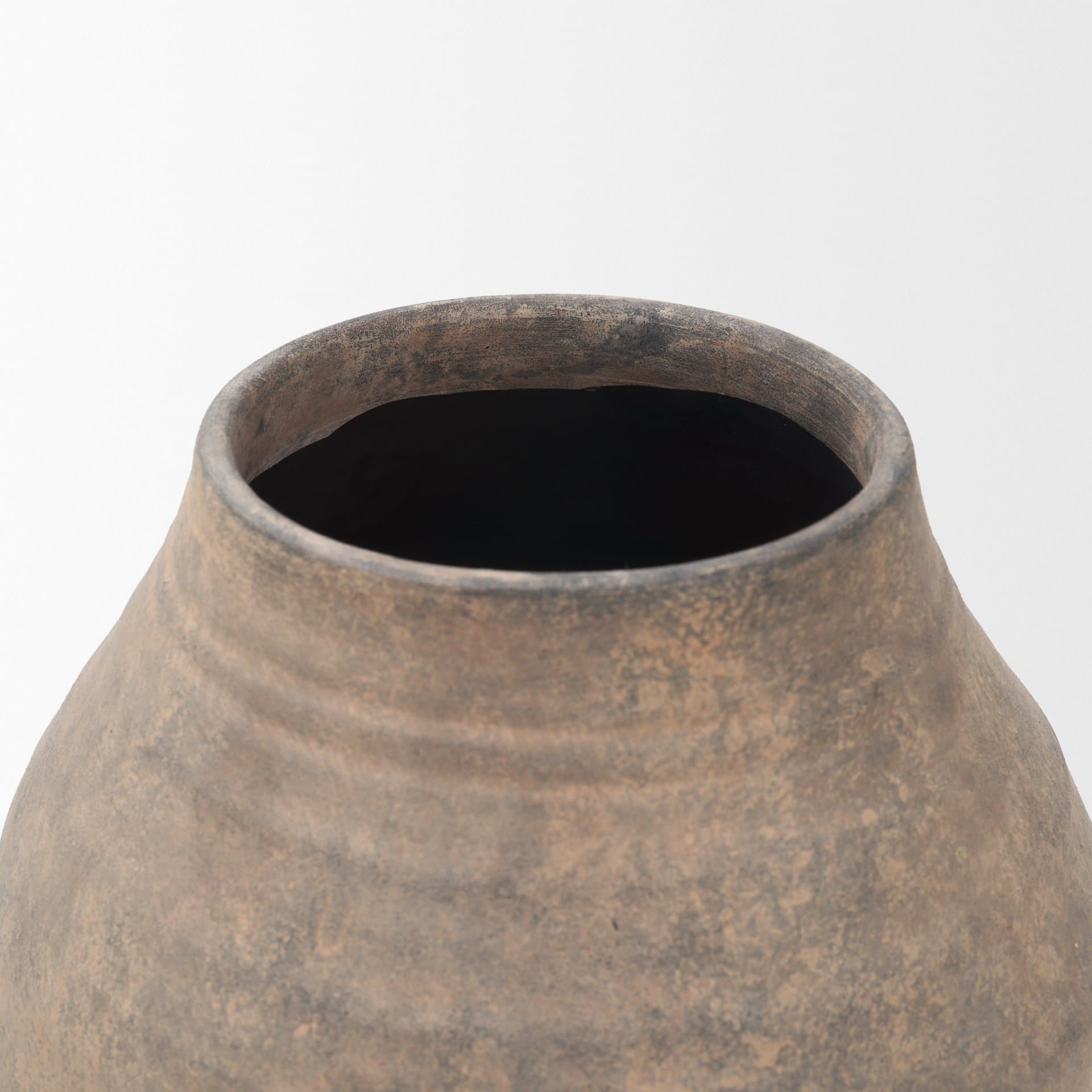 Cotto 13.2H Weathered Wide Mouth Terracotta Urn Vase — product photograph