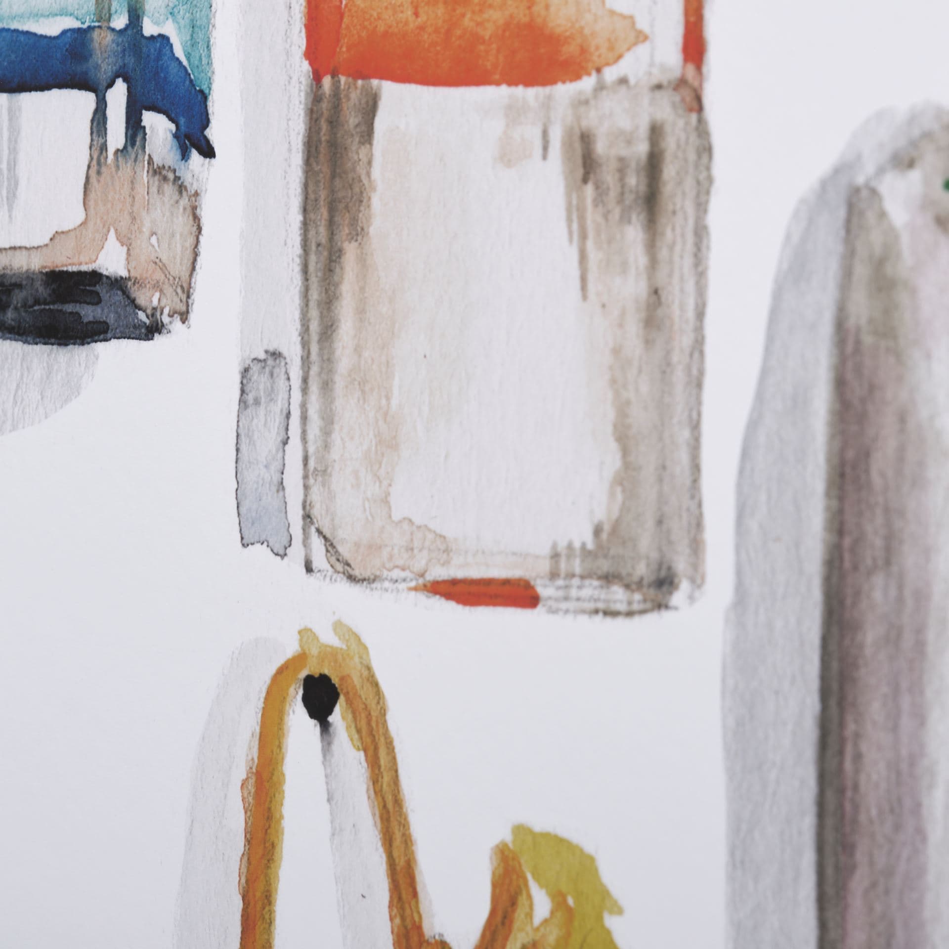 Watercolor Buoys I by Jenifer Paxton Parker a Framed Art Print Matted under Glass — product photograph