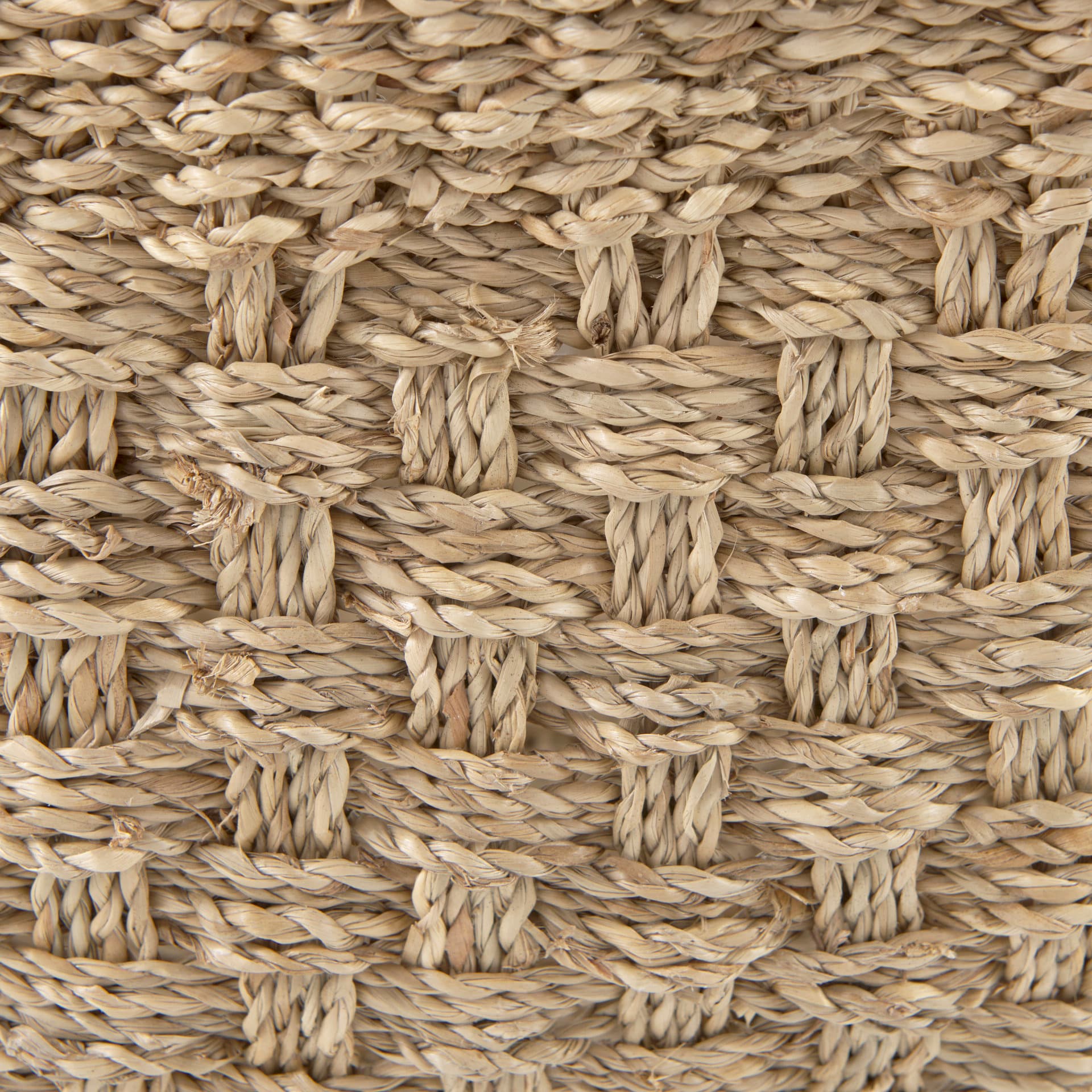 Emra (Set of 3) Light Brown Seagrass Rectangular Basket W/ Handles — product photograph