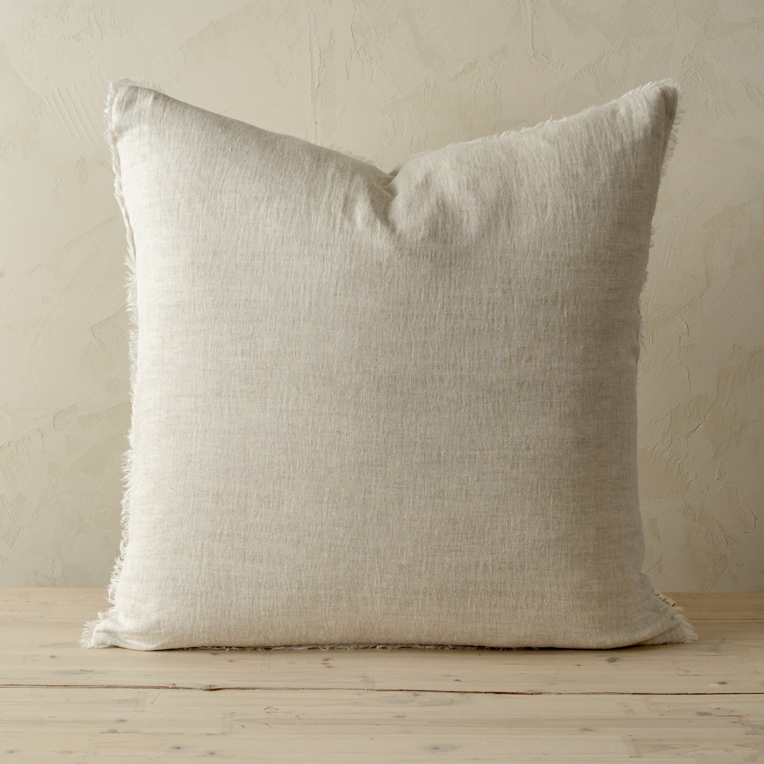 Lina 24x24 Chambray Linen Decorative Pillow Cover — product photograph