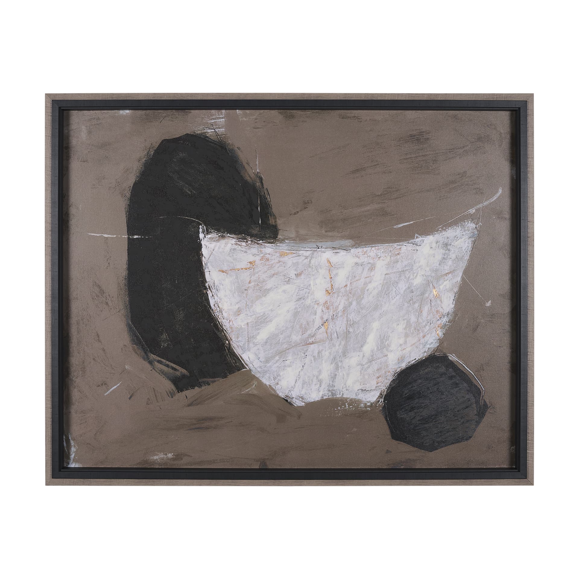 Shaped & Balance II by Mercana Studio a Hand Embellished Textured Framed Art Print — product photograph